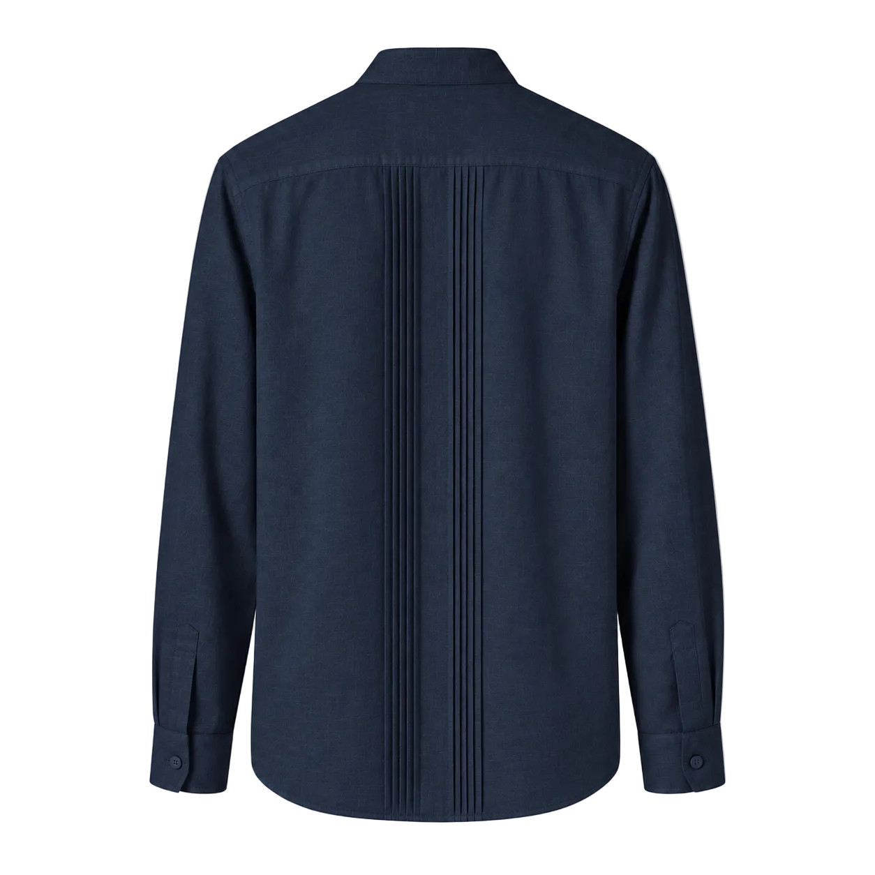 CAMISA MAO ALFORZAS AZUL PETROLEO