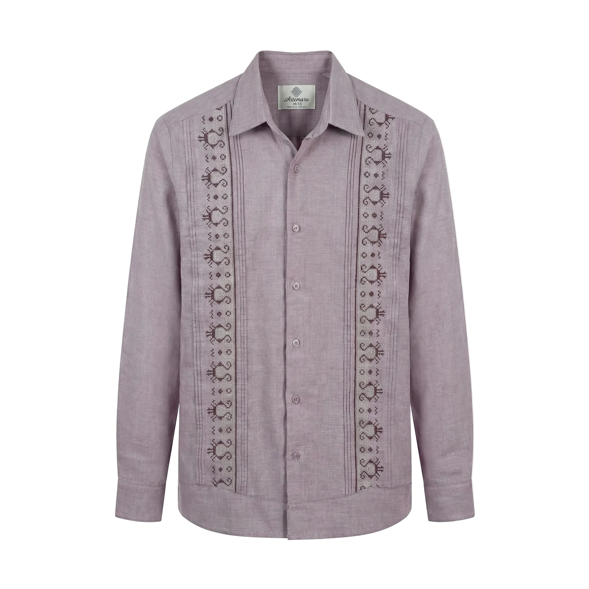 GUAYABERA CARACOL GUINDA