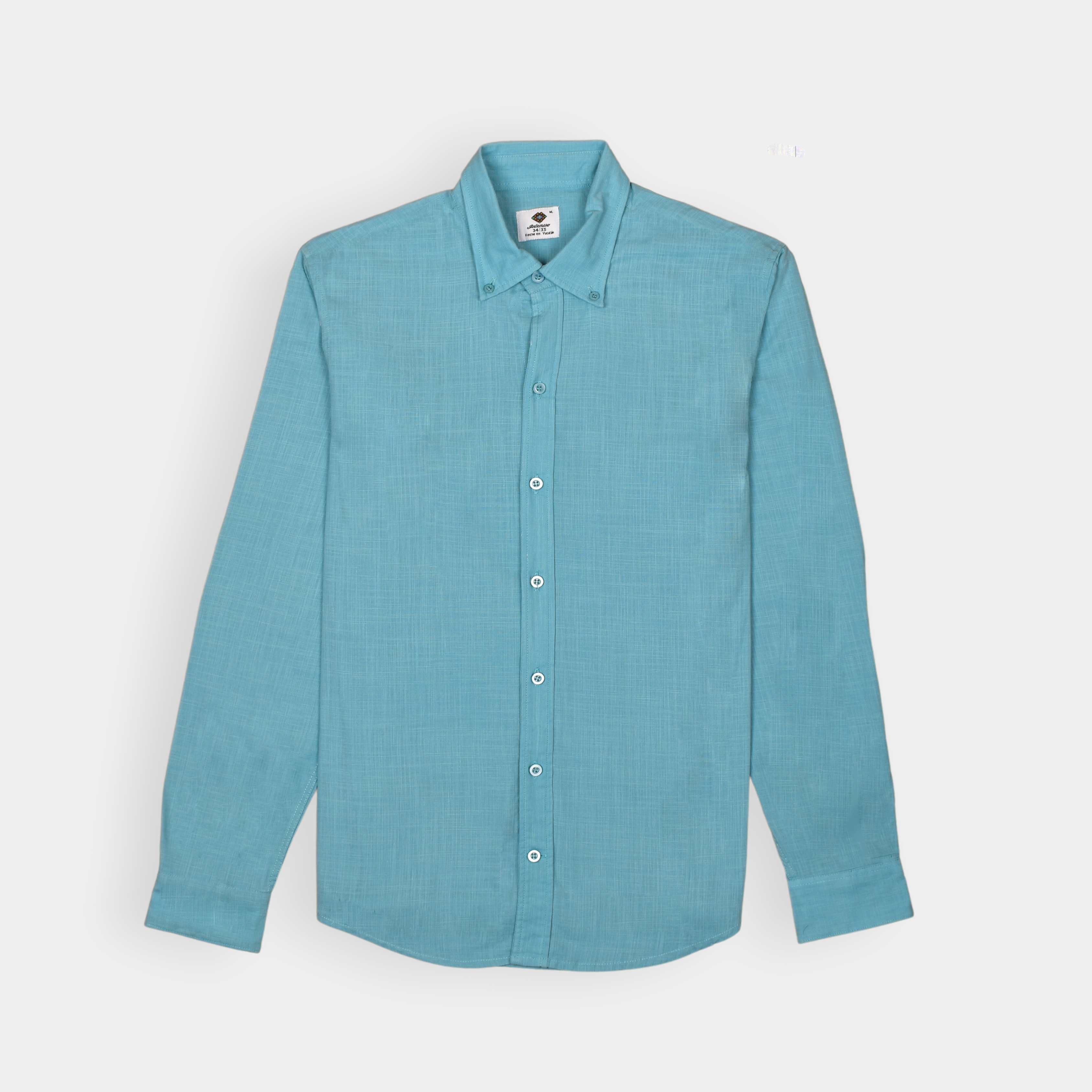 CAMISA MENTA OXFORD MANGA LARGA