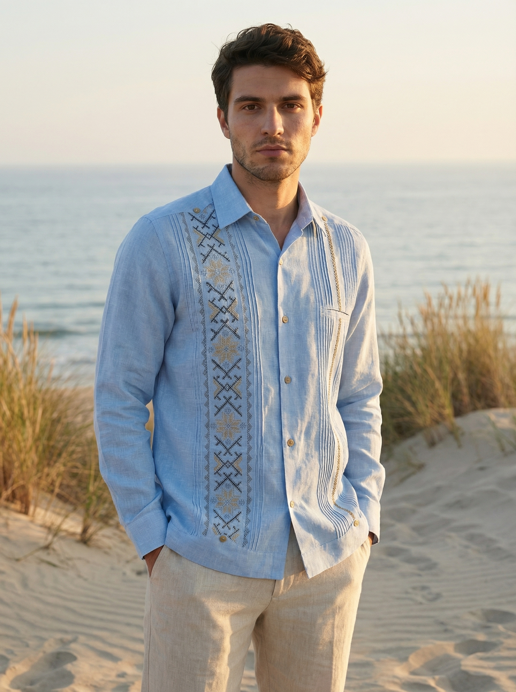 GUAYABERA KANTE CELESTE