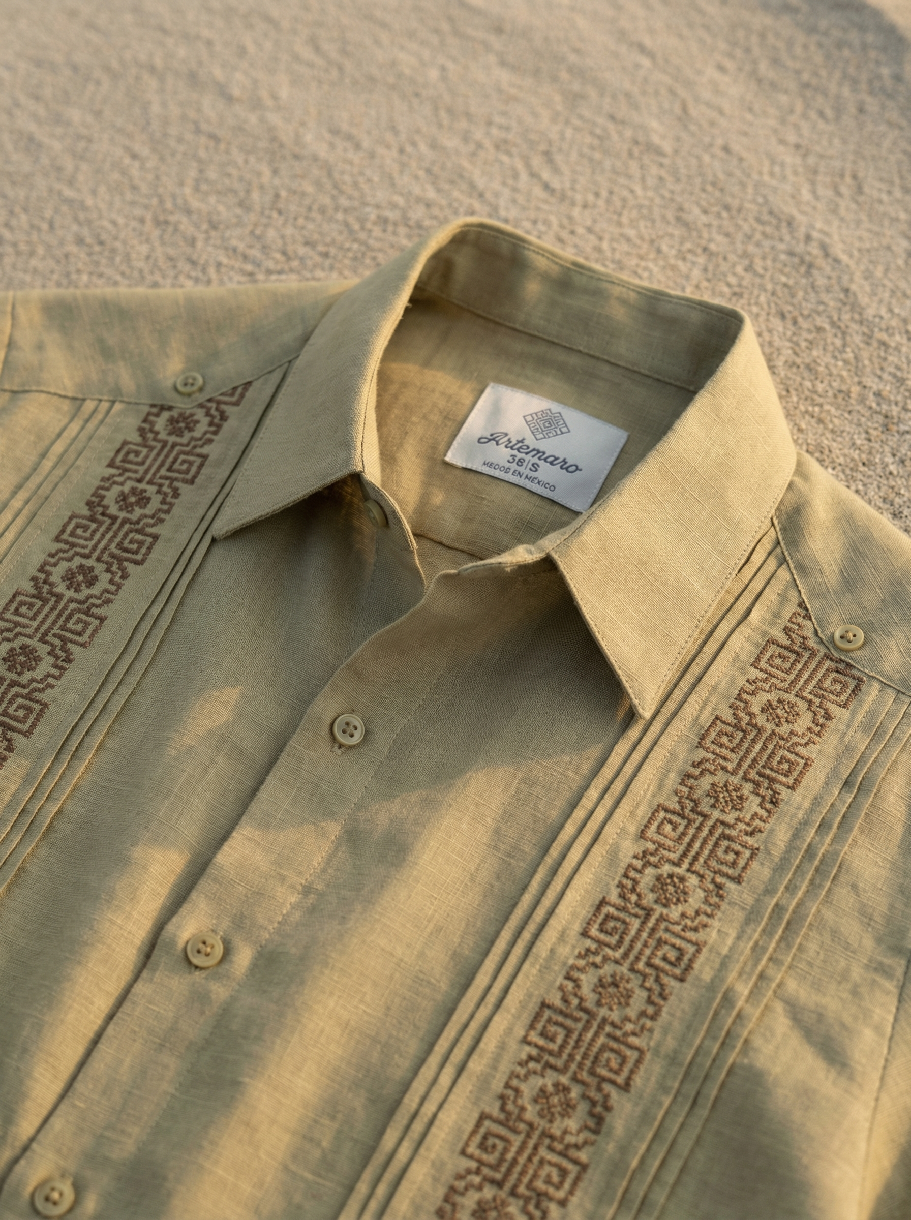 GUAYABERA AZTECA OLIVO
