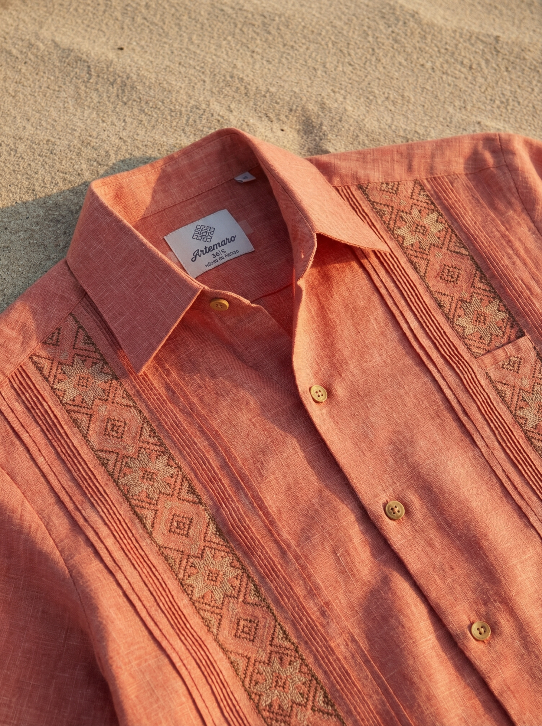 GUAYABERA TULUM NARANJA