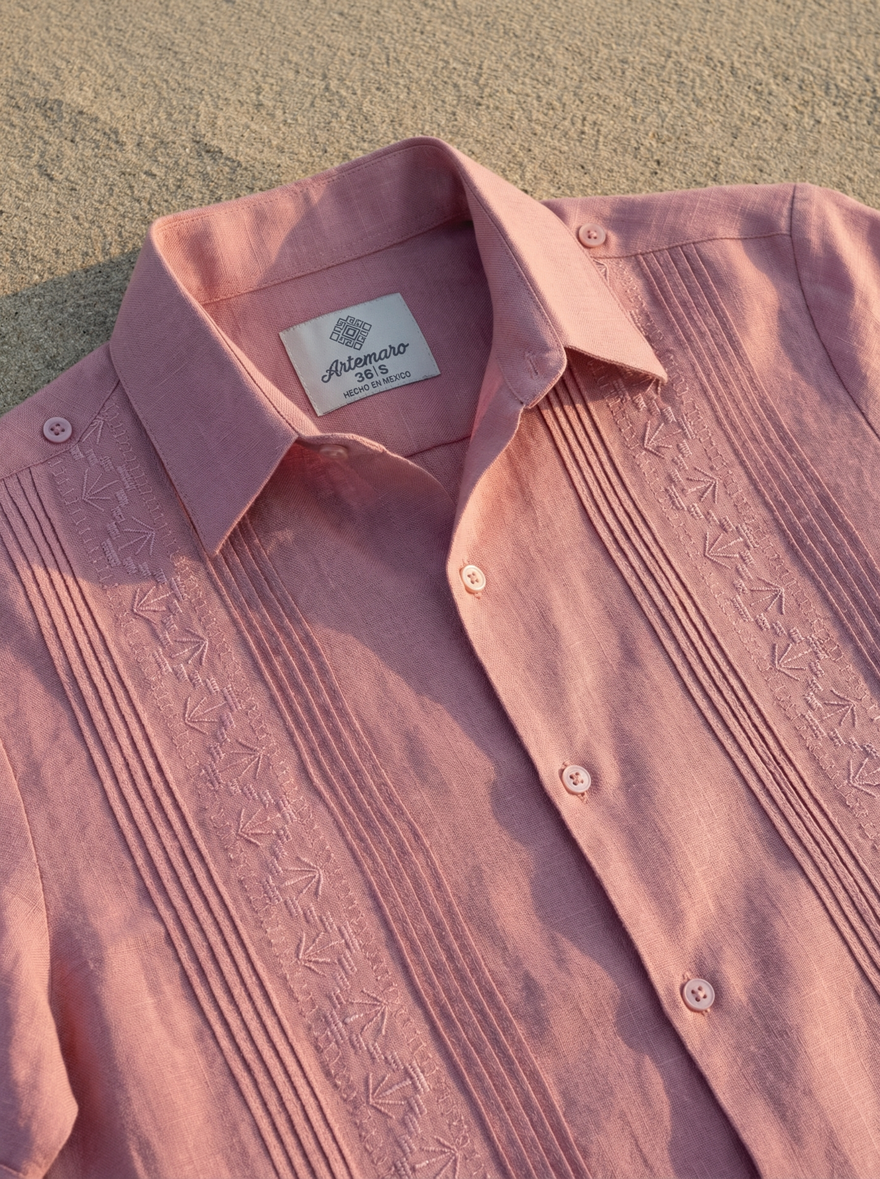 GUAYABERA PALMA ROSA