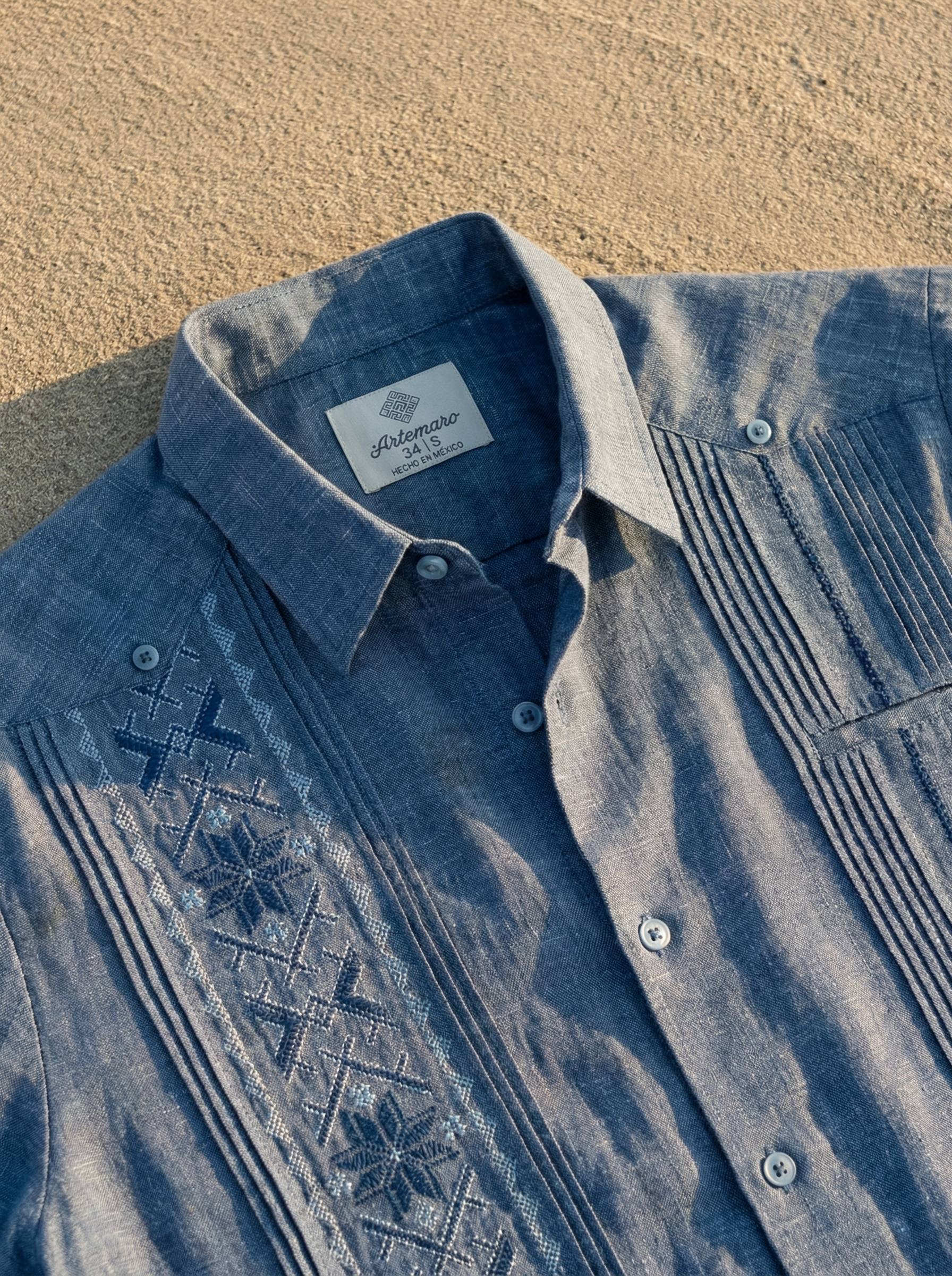 GUAYABERA KANTE AZUL JAZ