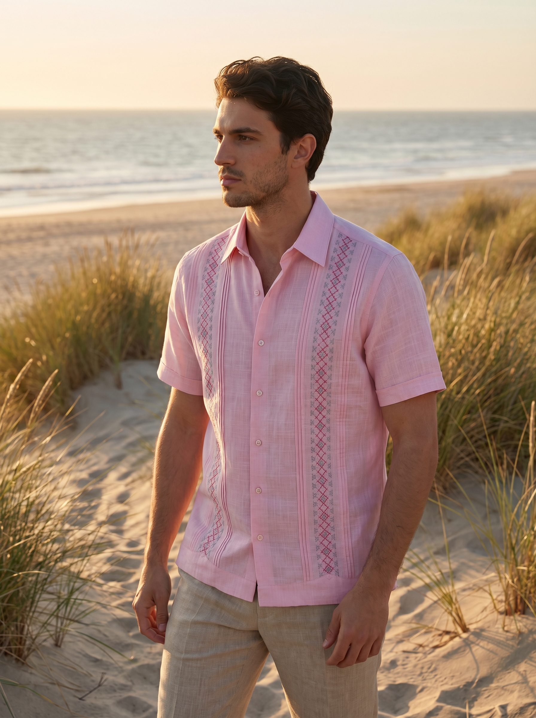 GUAYABERA FRANCO ROSA