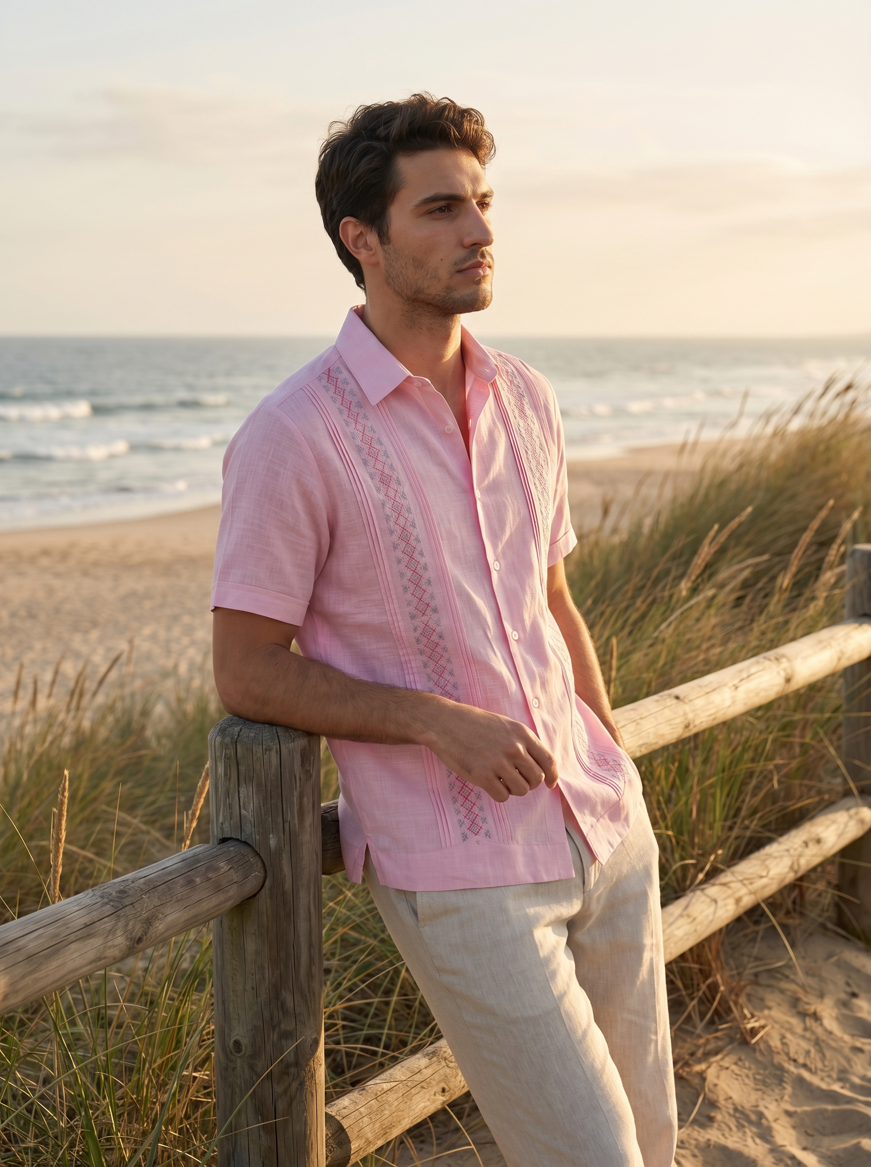 GUAYABERA FRANCO ROSA