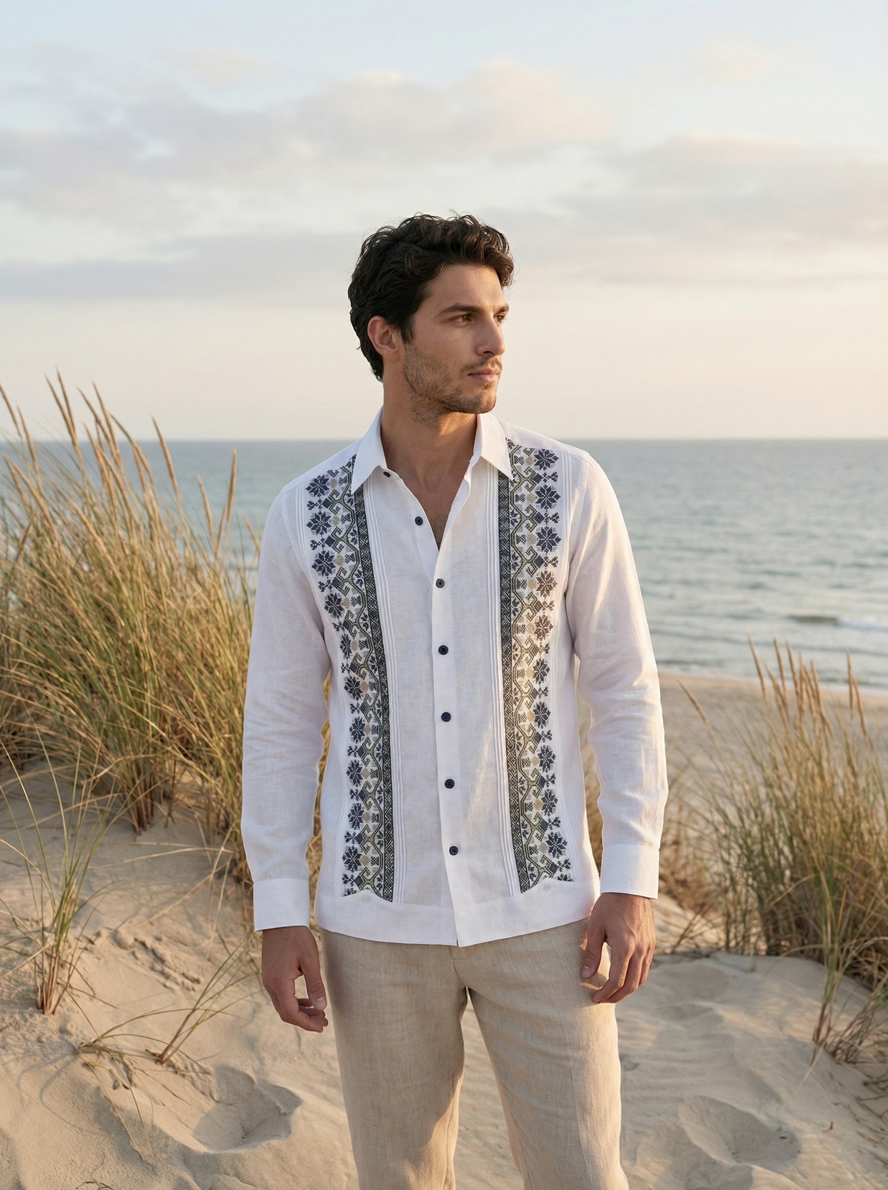 GUAYABERA RAMALINO BLANCA