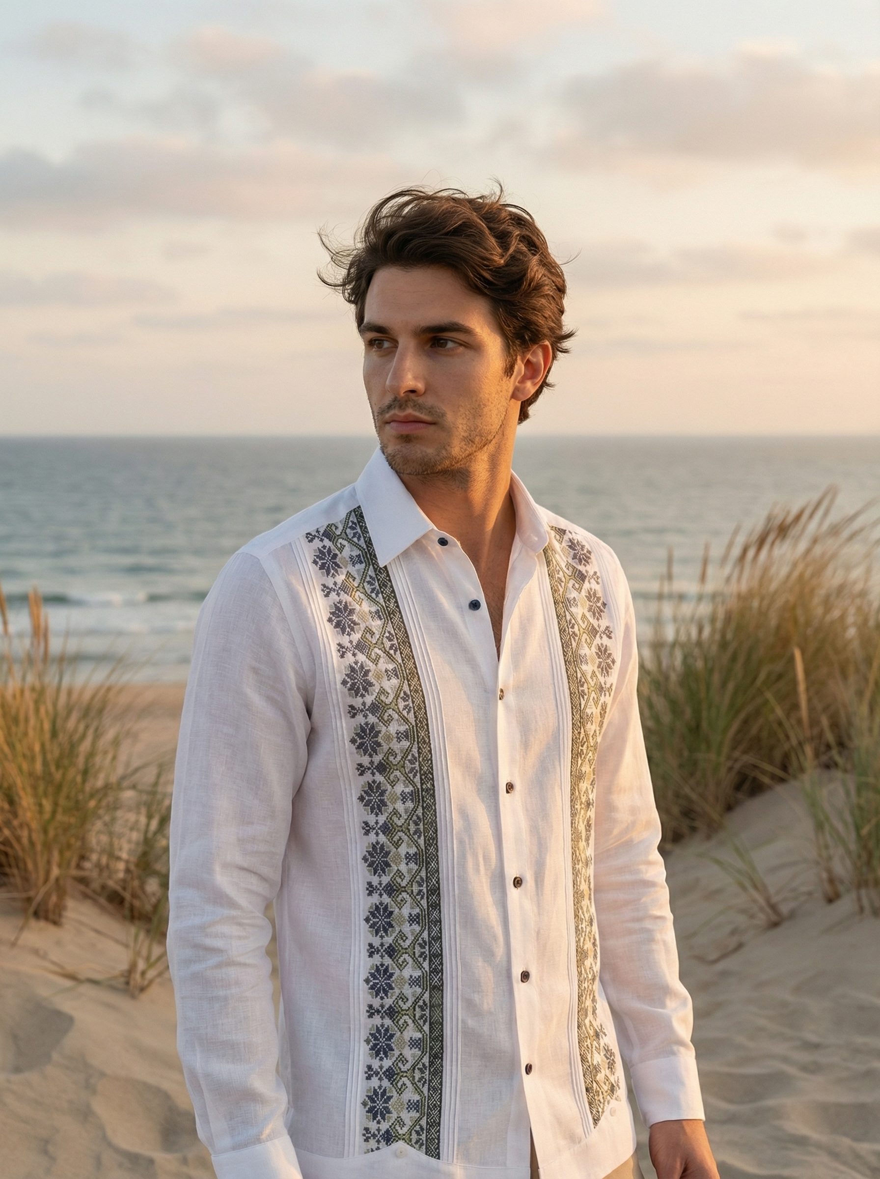 GUAYABERA RAMALINO BLANCA