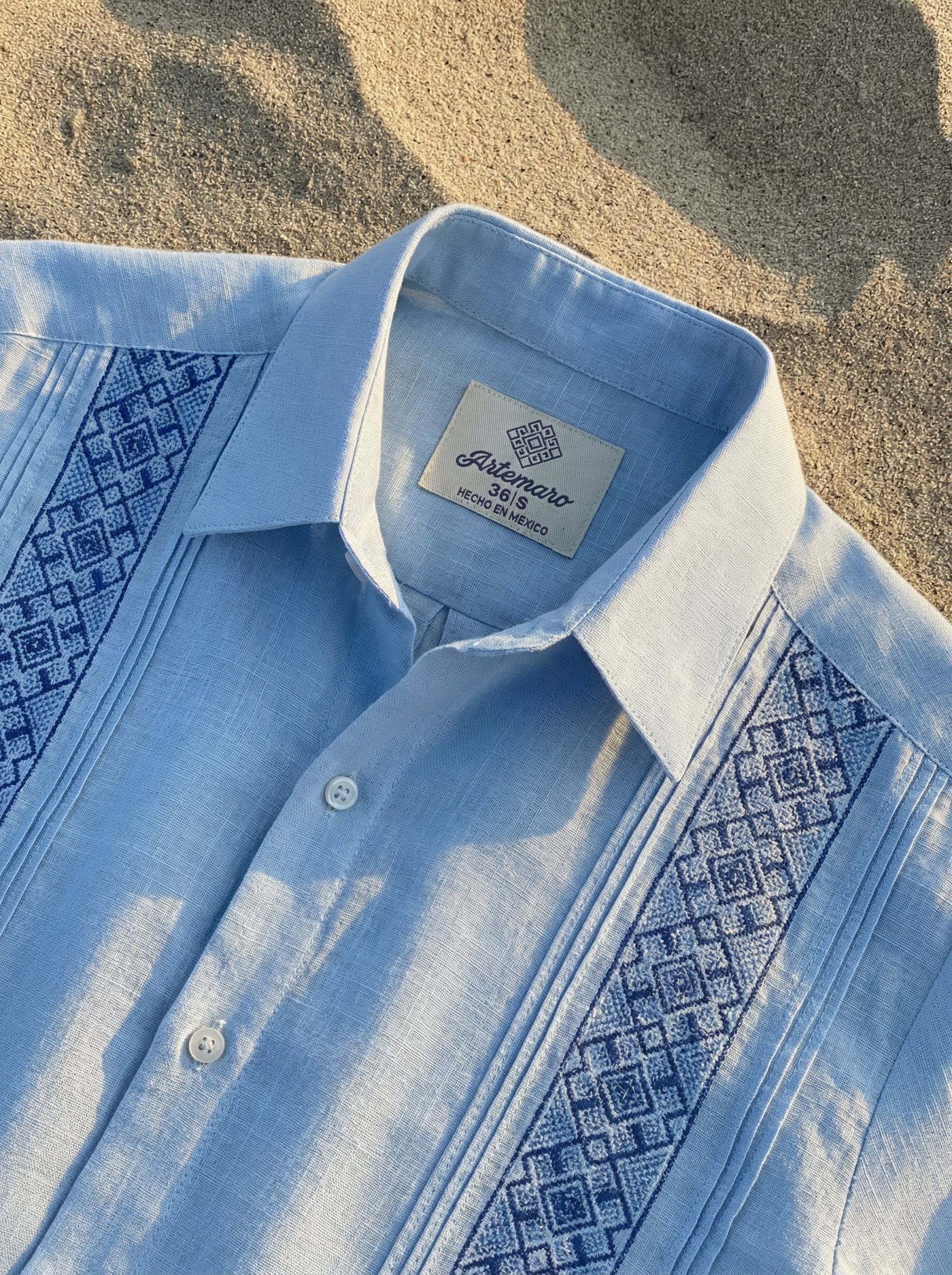 GUAYABERA ARTEMARO CELESTE