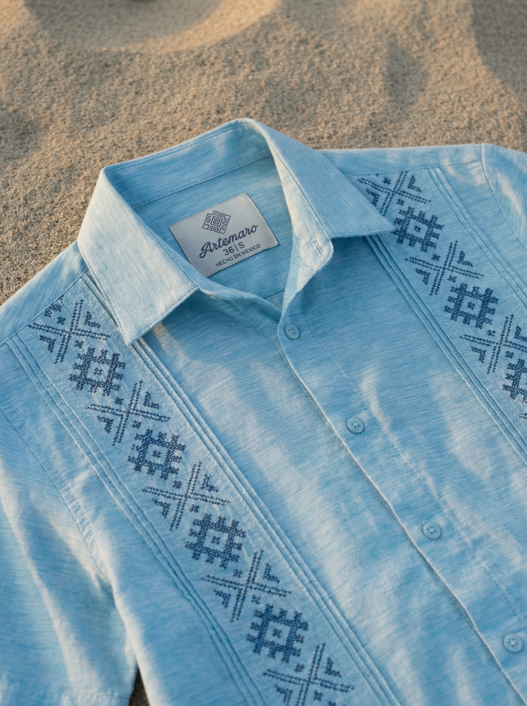 GUAYABERA KAMBA CELESTE