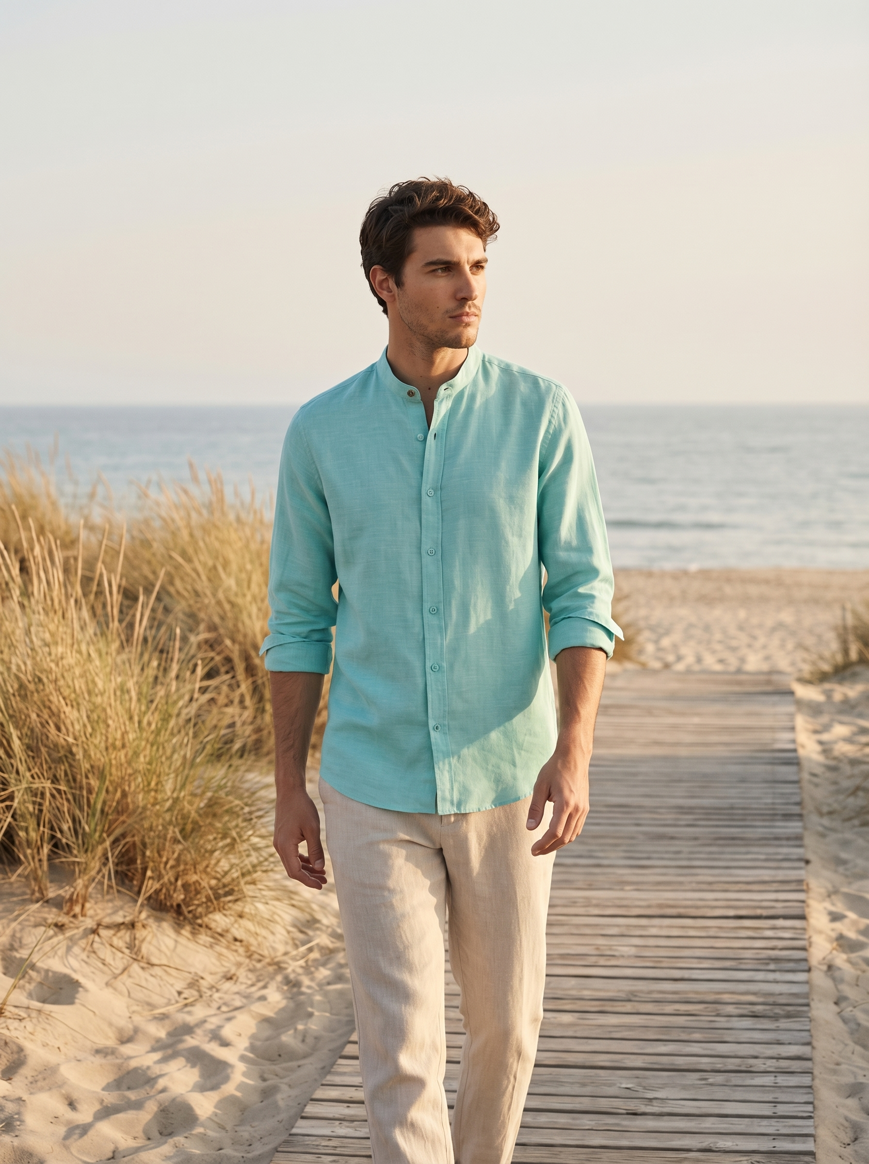 CAMISA MAO AQUA