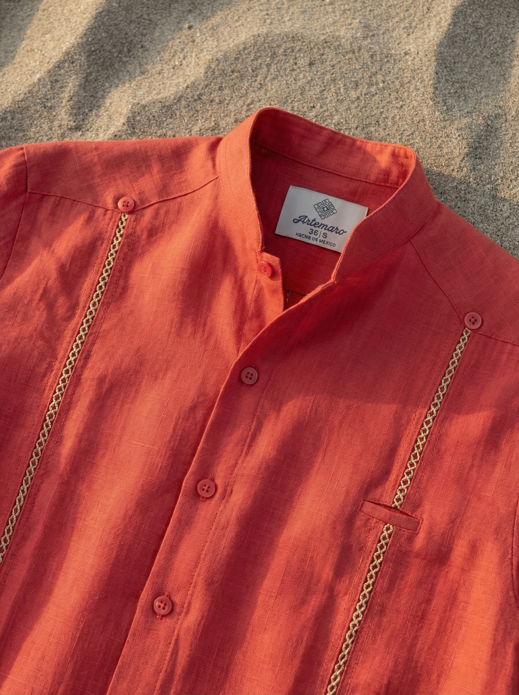 GUAYABERA ALLENDE CORAL MAO