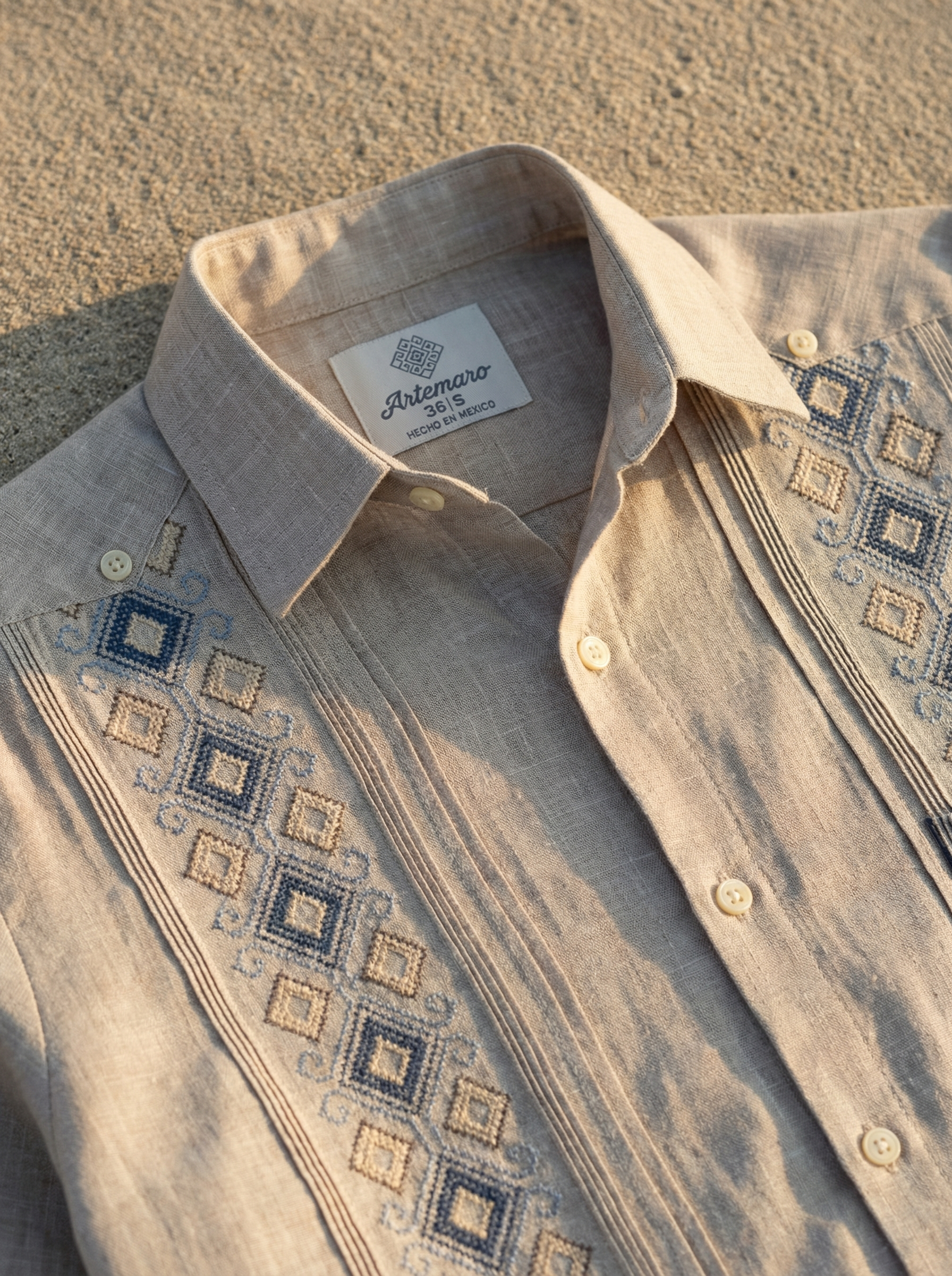 GUAYABERA MAYA CAPUCCINO