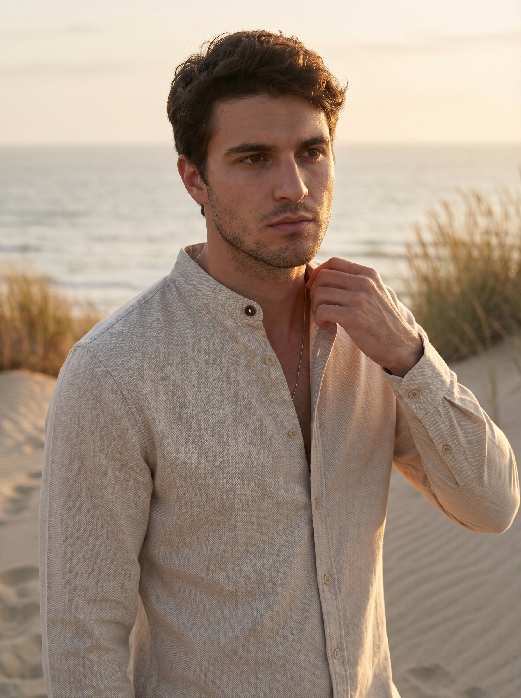 CAMISA MAO INSIDER CAQUI