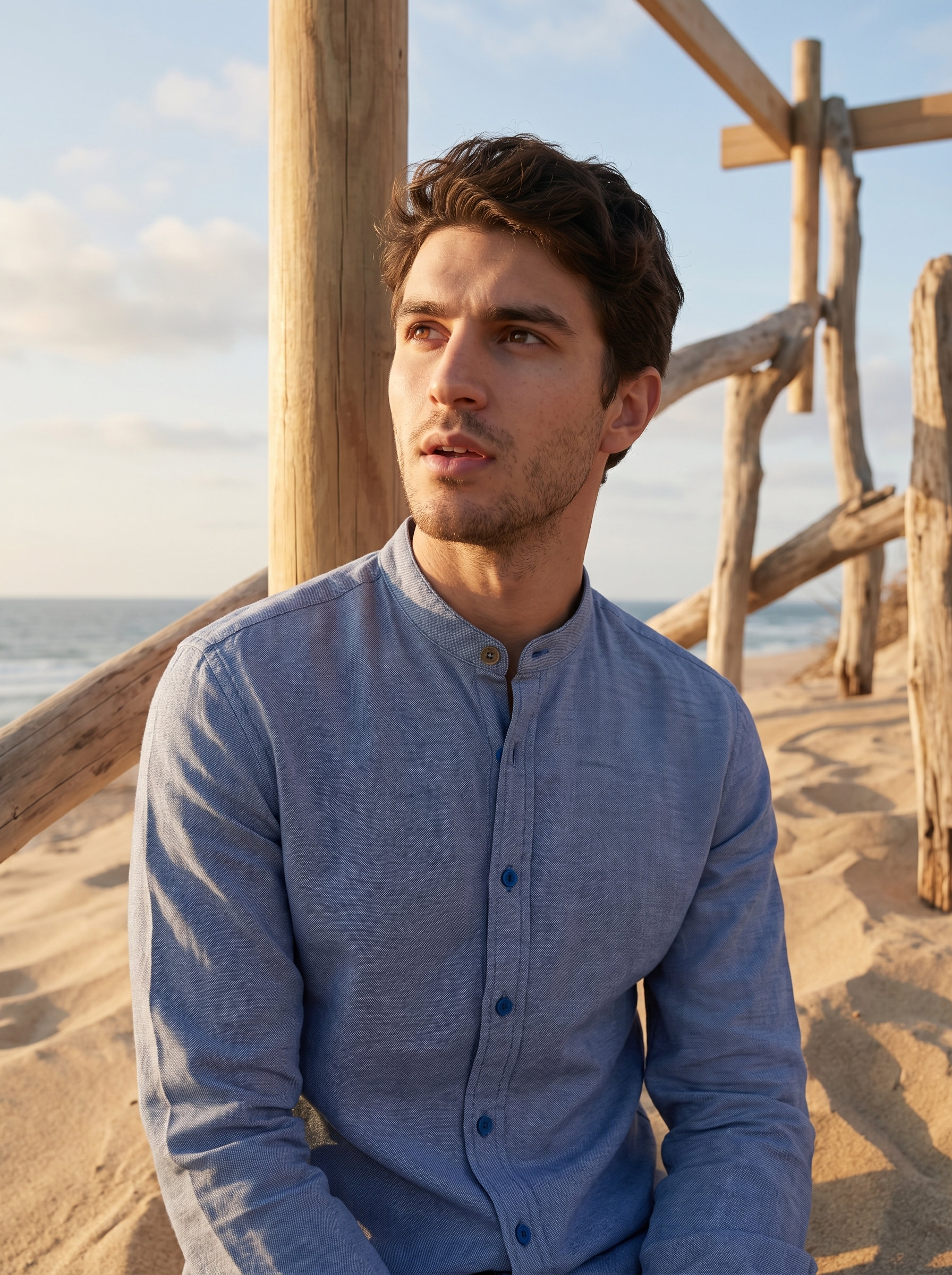 CAMISA MAO INSIDER AZUL INDIGO