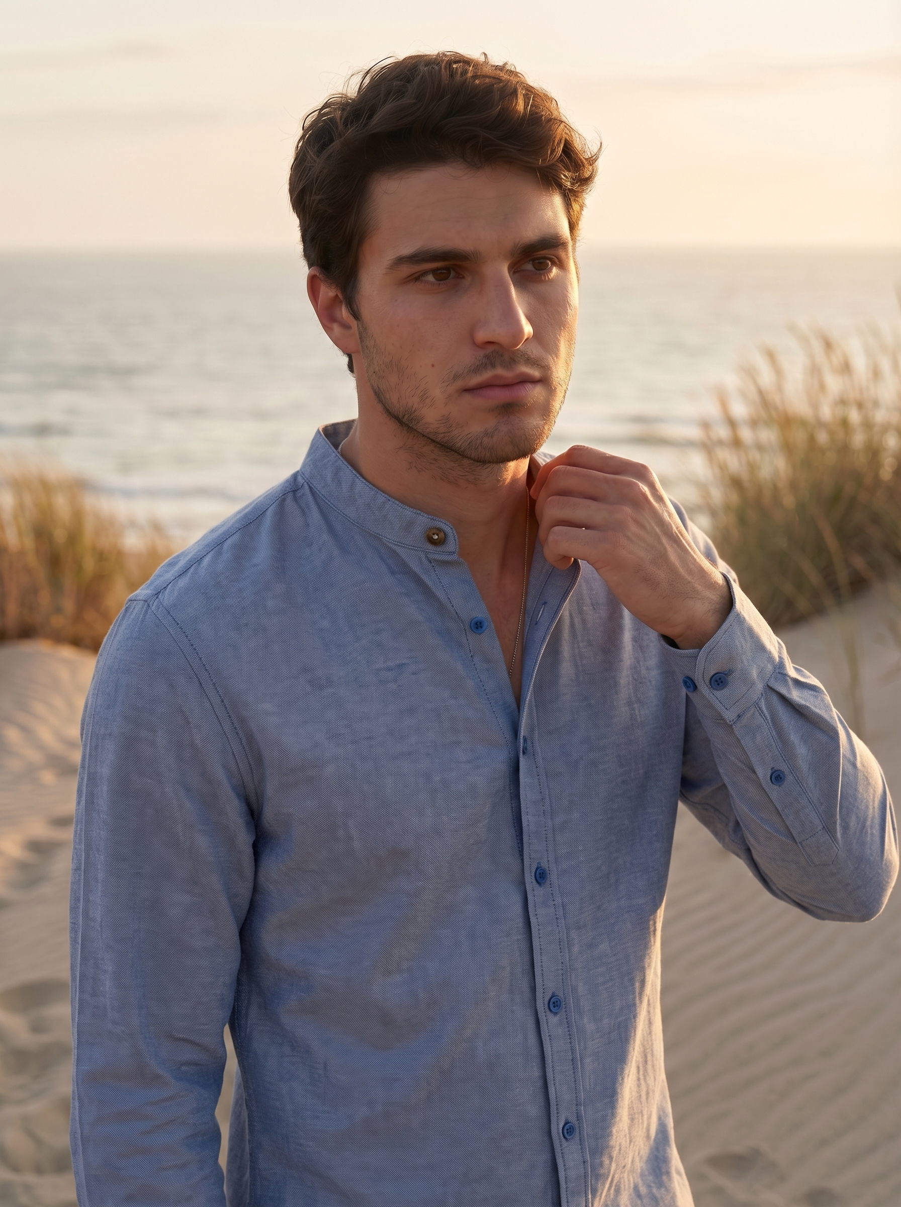 CAMISA MAO INSIDER AZUL INDIGO