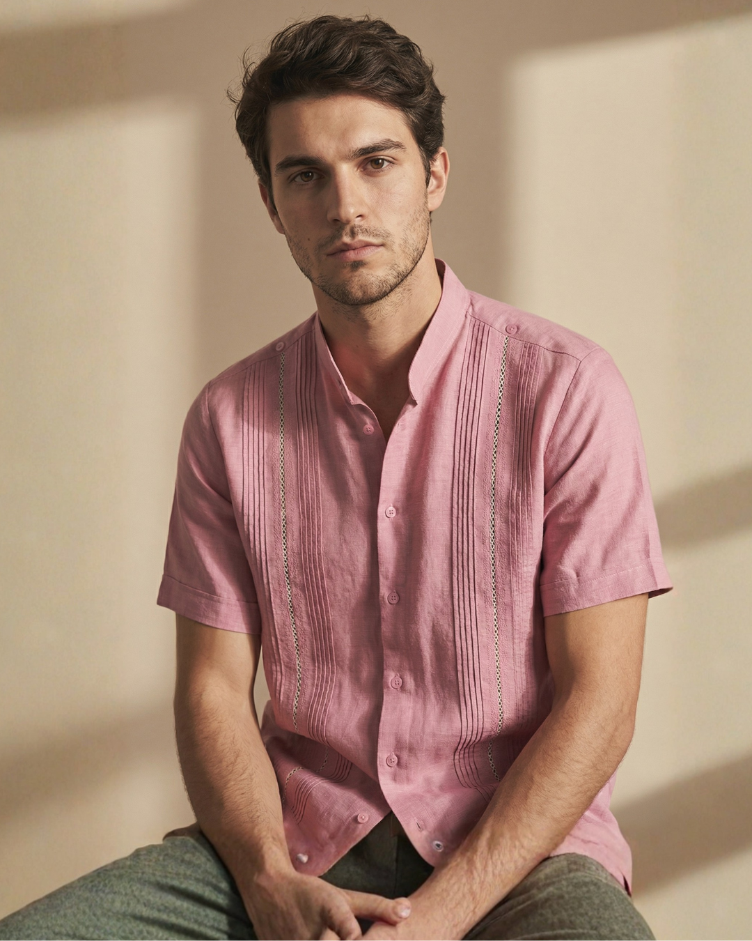 GUAYABERA MAO SPITA ROSA