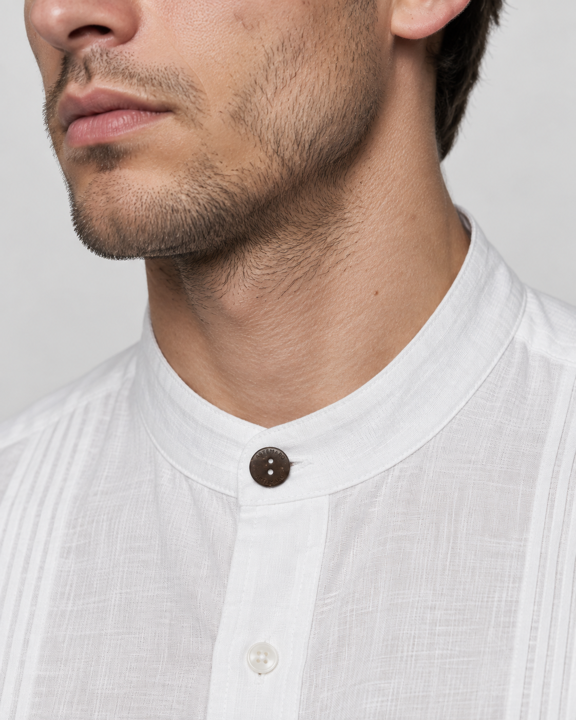 CAMISA MAO ALFORZAS BLANCA