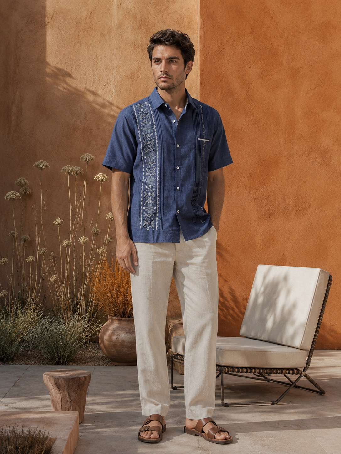 GUAYABERA KANTE MEZCLILLA