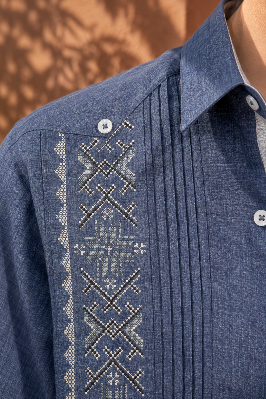 GUAYABERA KANTE MEZCLILLA