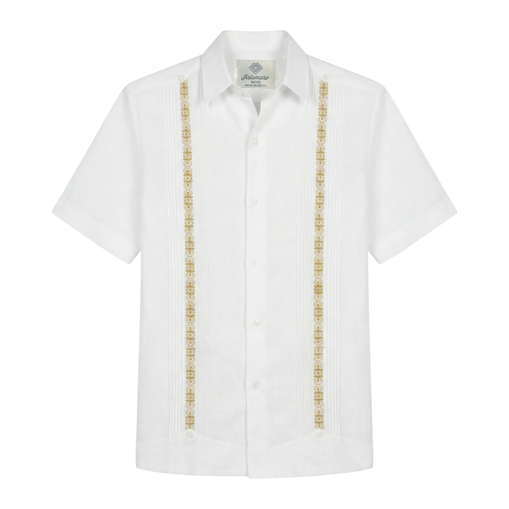 GUAYABERA HABANA BLANCA ORO