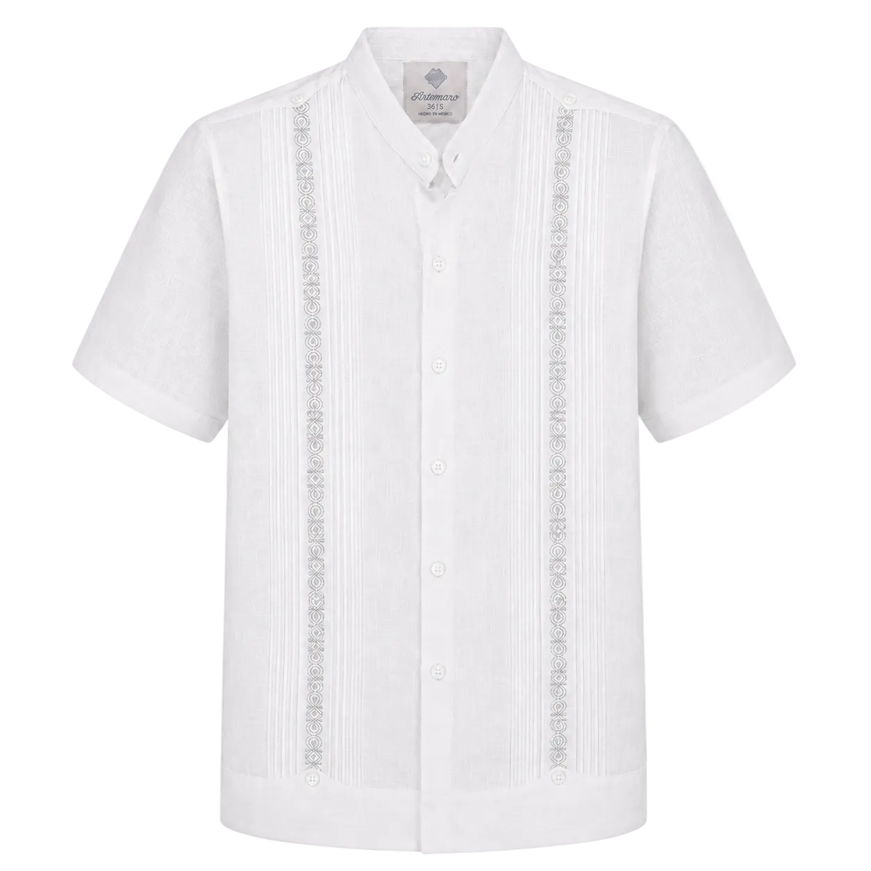 GUAYABERA HOLGUIN BLANCA GRIS MAO
