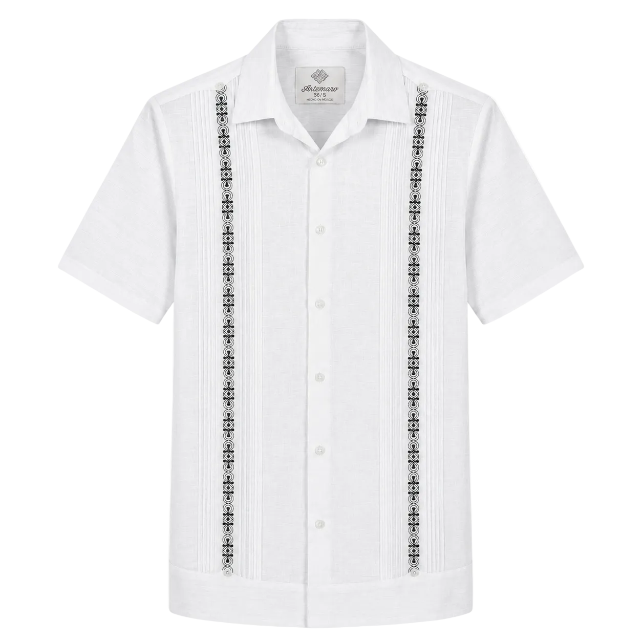 GUAYABERA HOLGUIN BLANCA/NEGRO