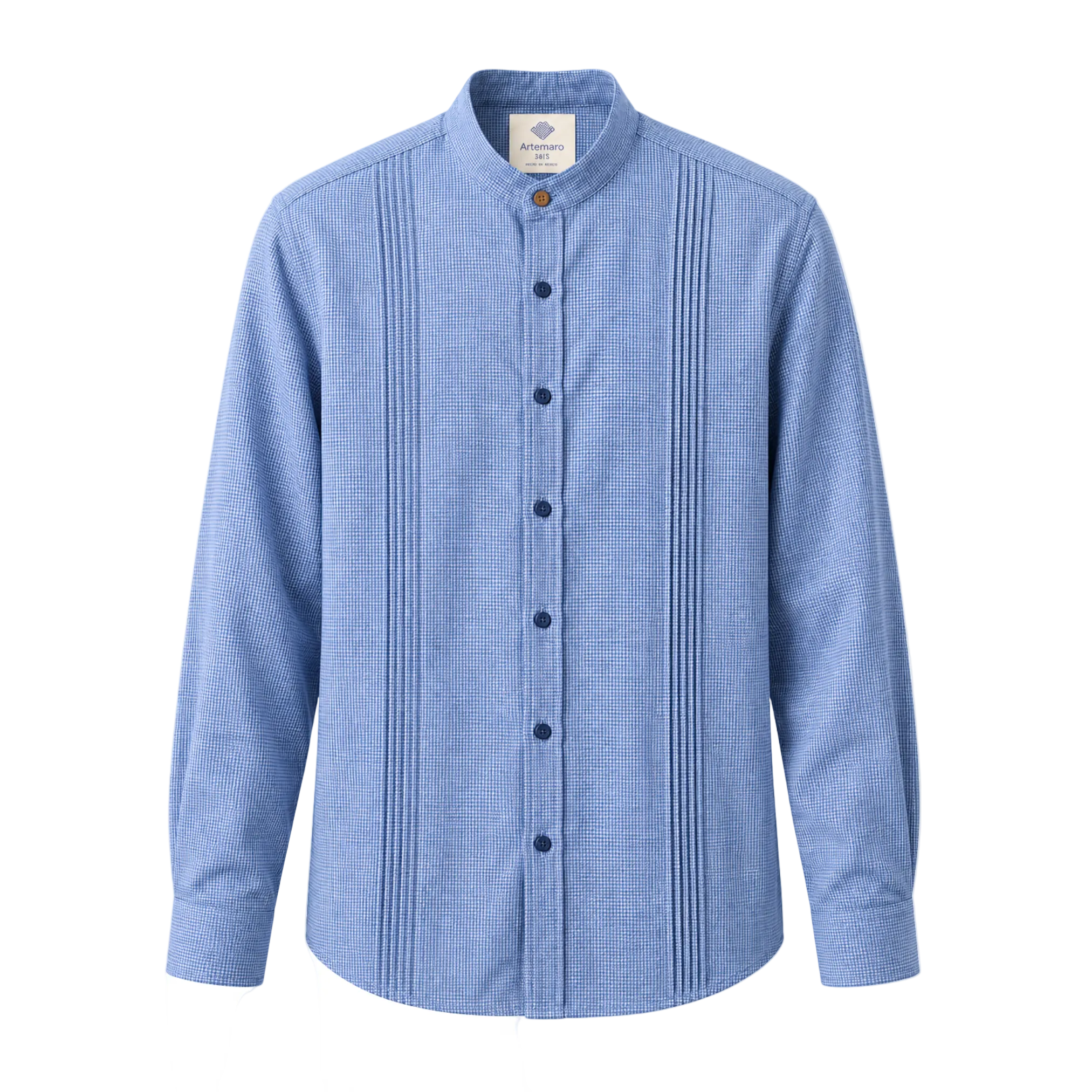CAMISA MAO ALFORZAS VICK INDIGO