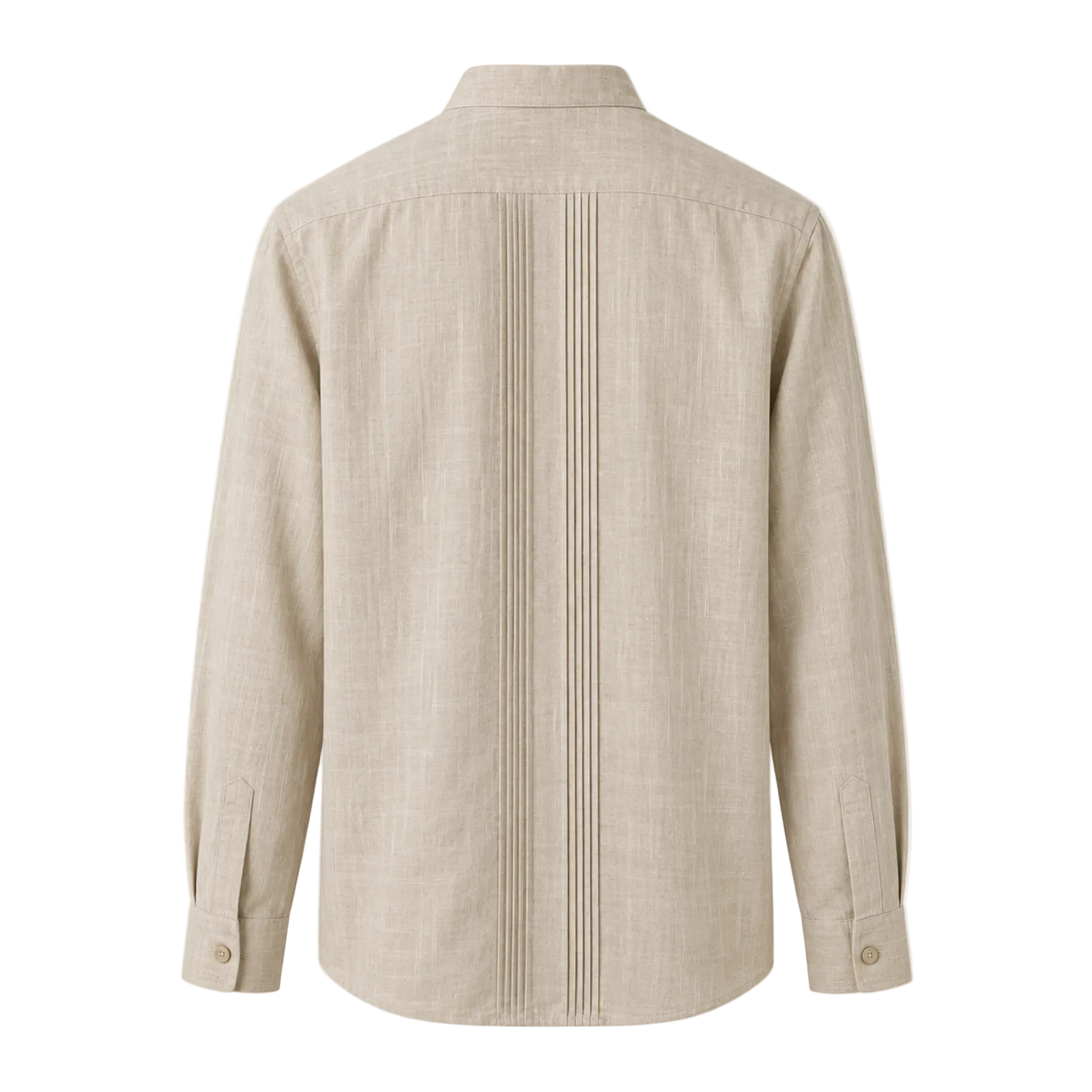 CAMISA MAO ALFORZAS BEIGE