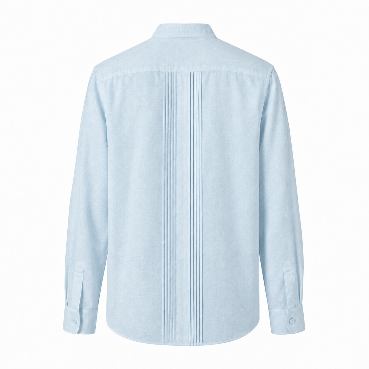CAMISA MAO ALFORZAS CELESTE