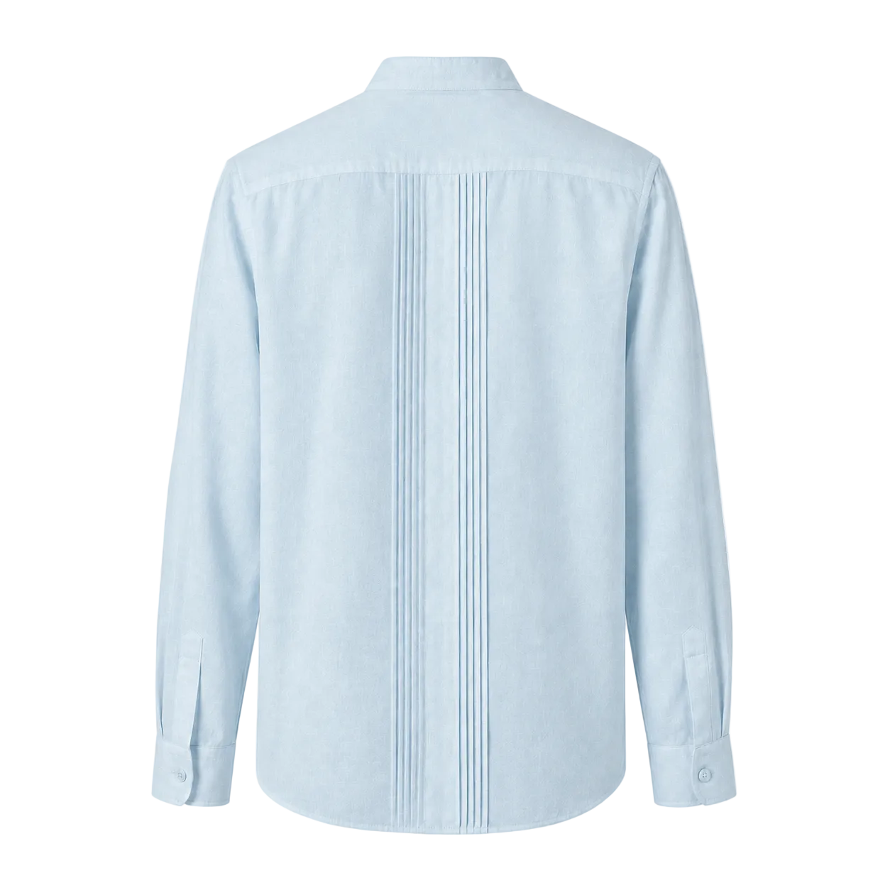 CAMISA MAO ALFORZAS CELESTE