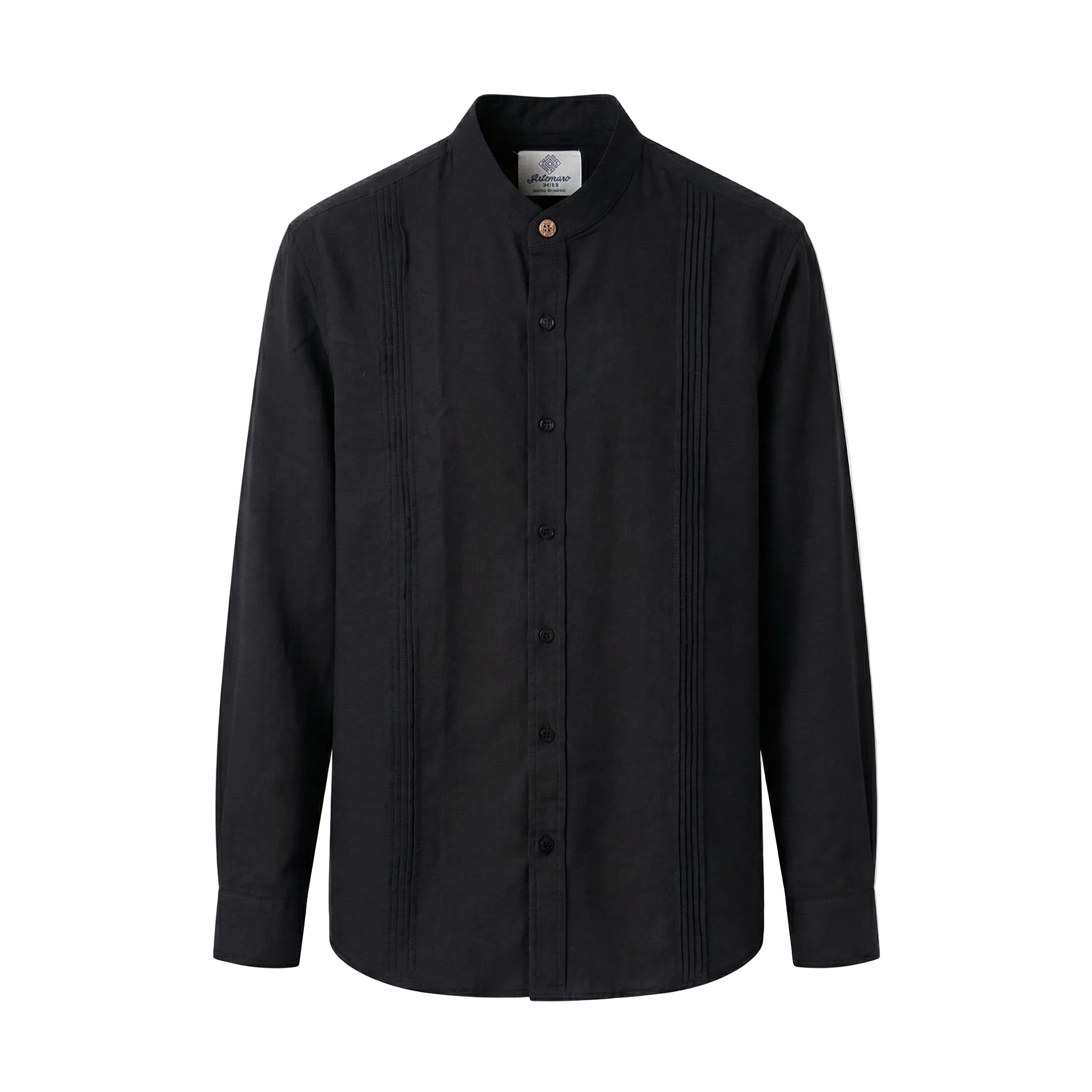 CAMISA MAO ALFORZAS NEGRA