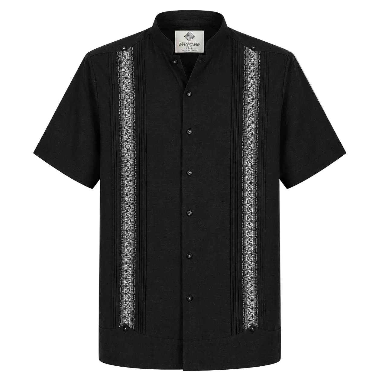 GUAYABERA NULL BLANCA/NEGRO MAO
