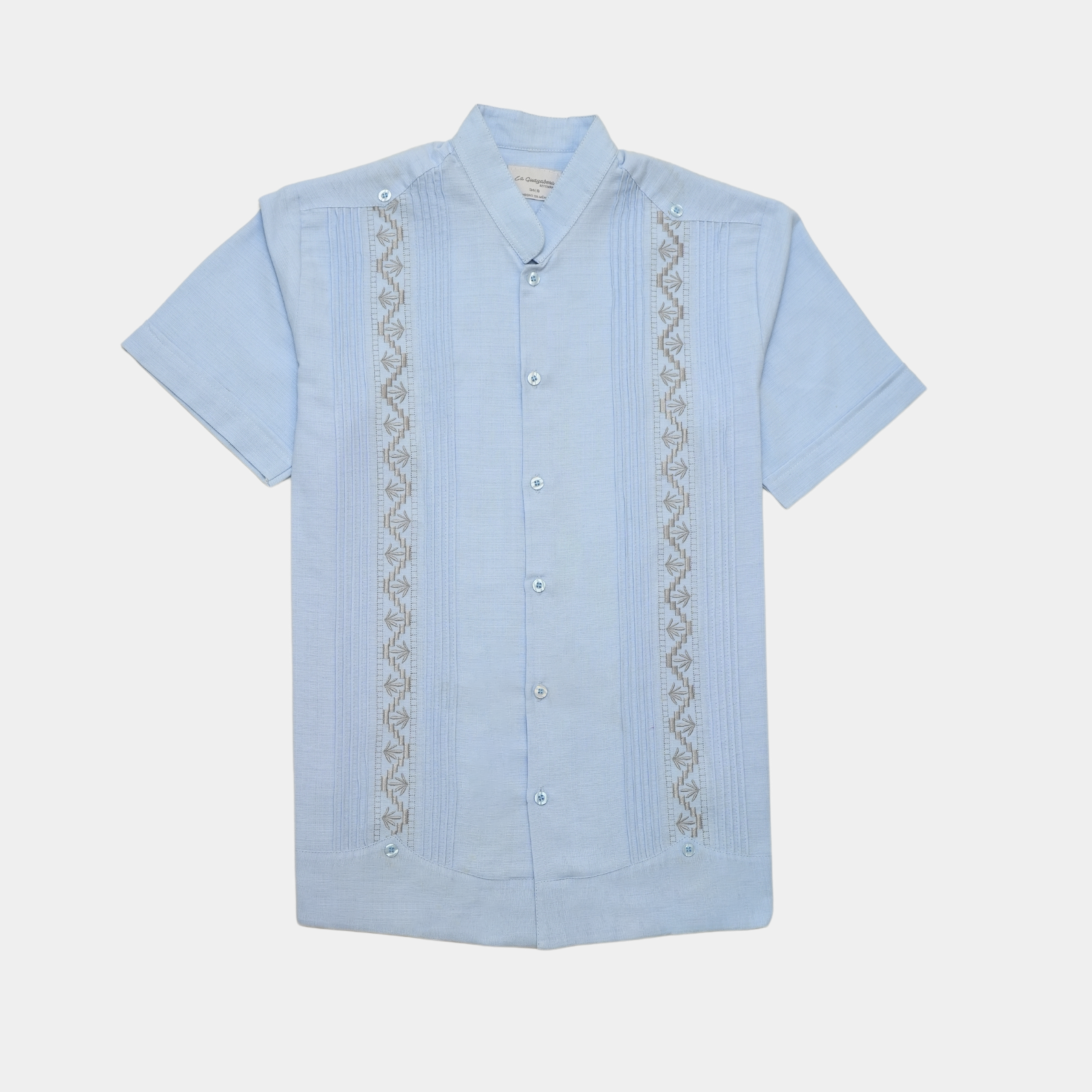 GUAYABERA PALMA CELESTE MAO MANGA CORTA