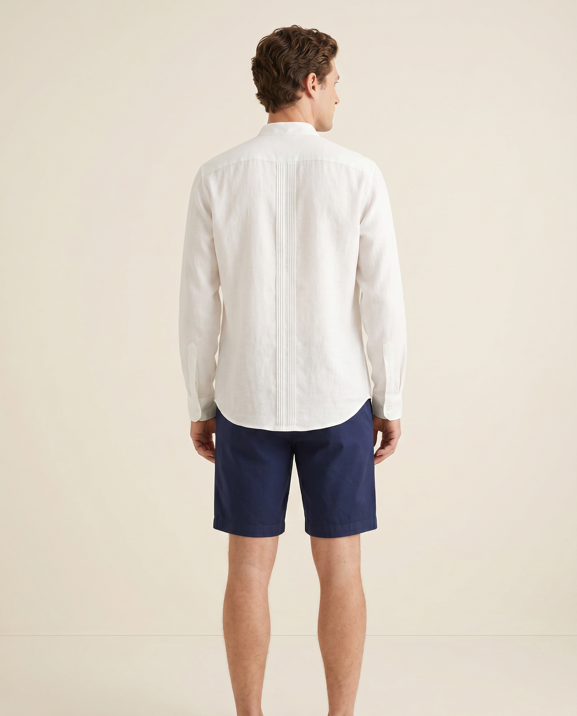 CAMISA MAO ALFORZAS BLANCA