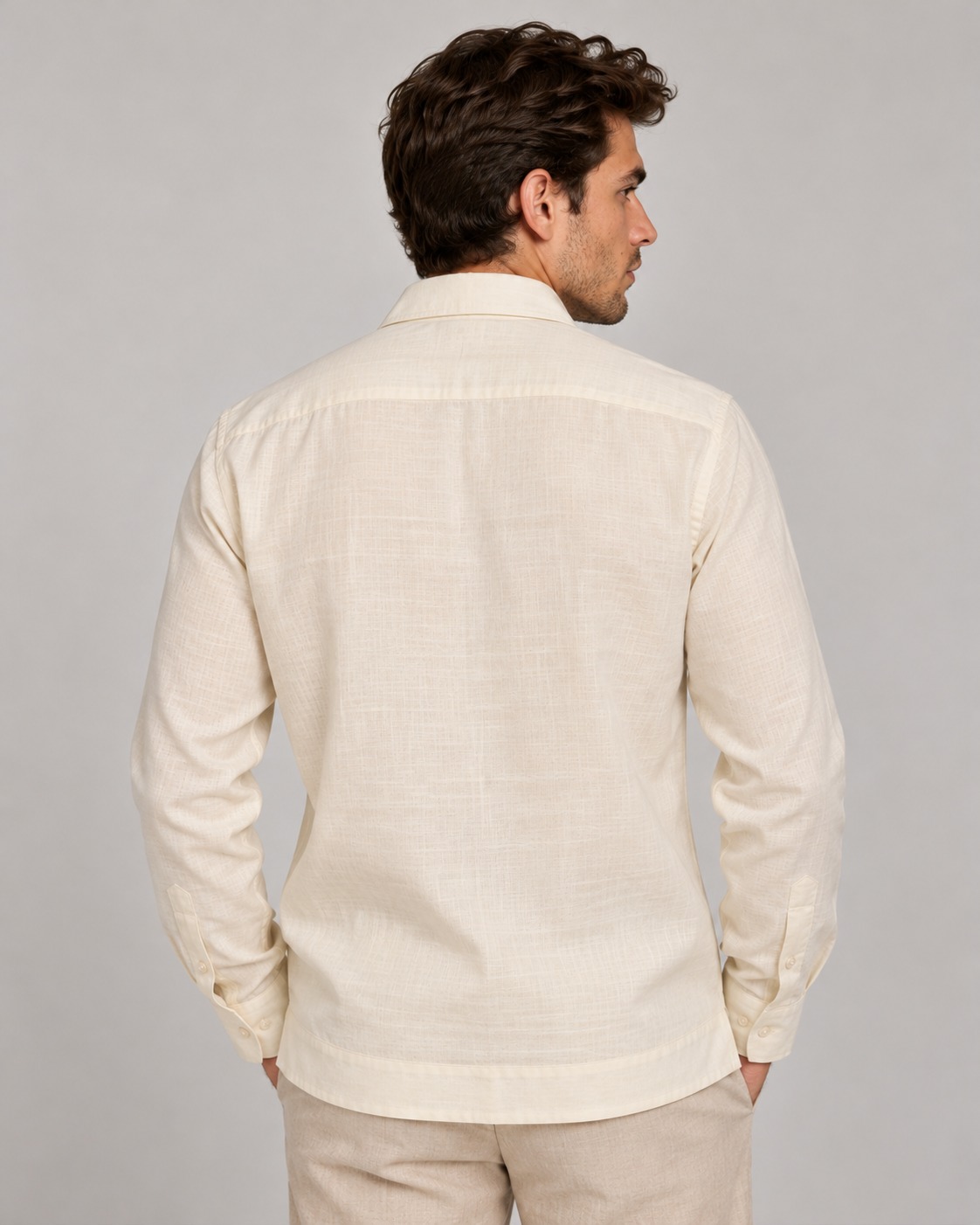 GUAYABERA ALBA HUESO