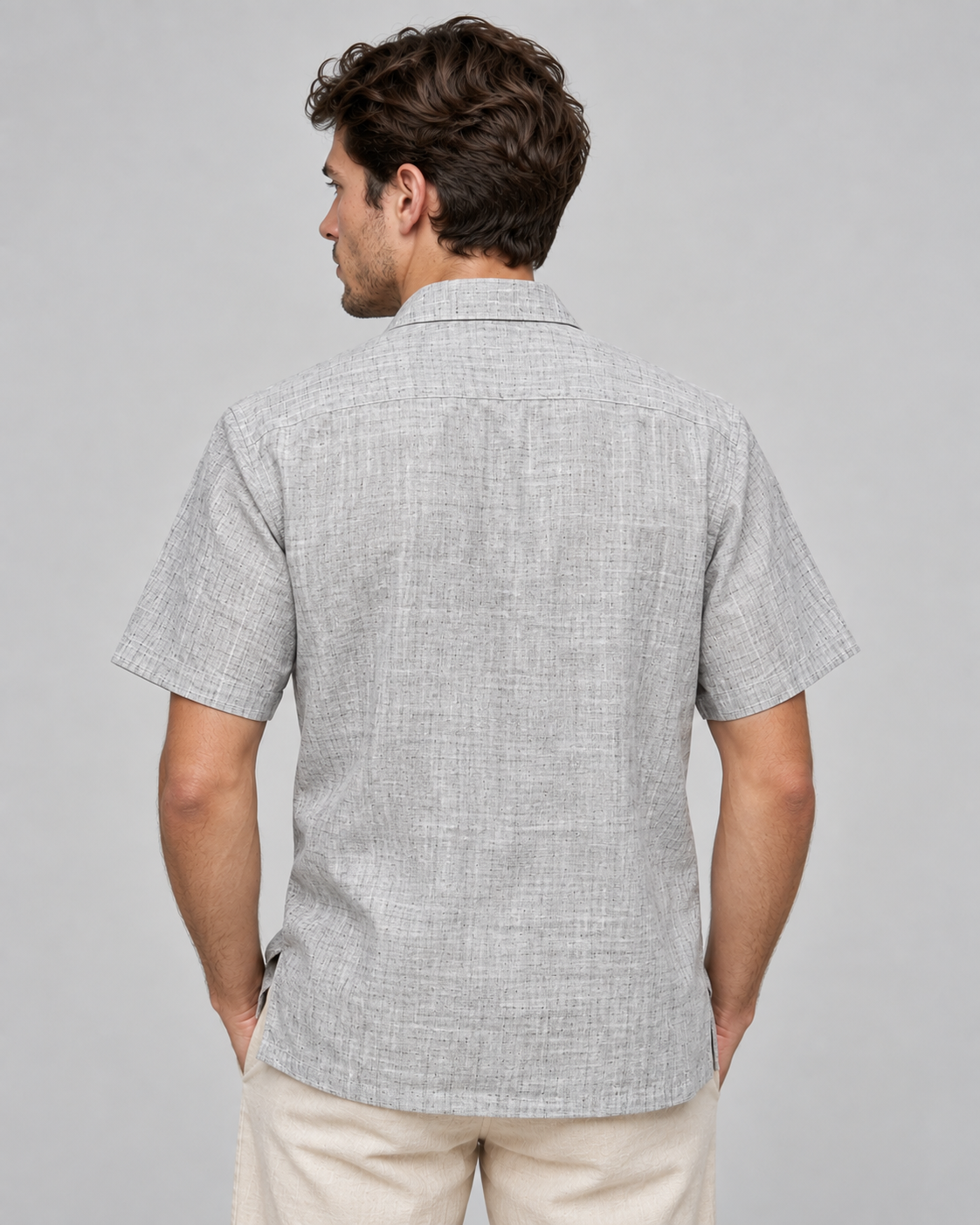GUAYABERA ANDRÉ GRIS HIELO
