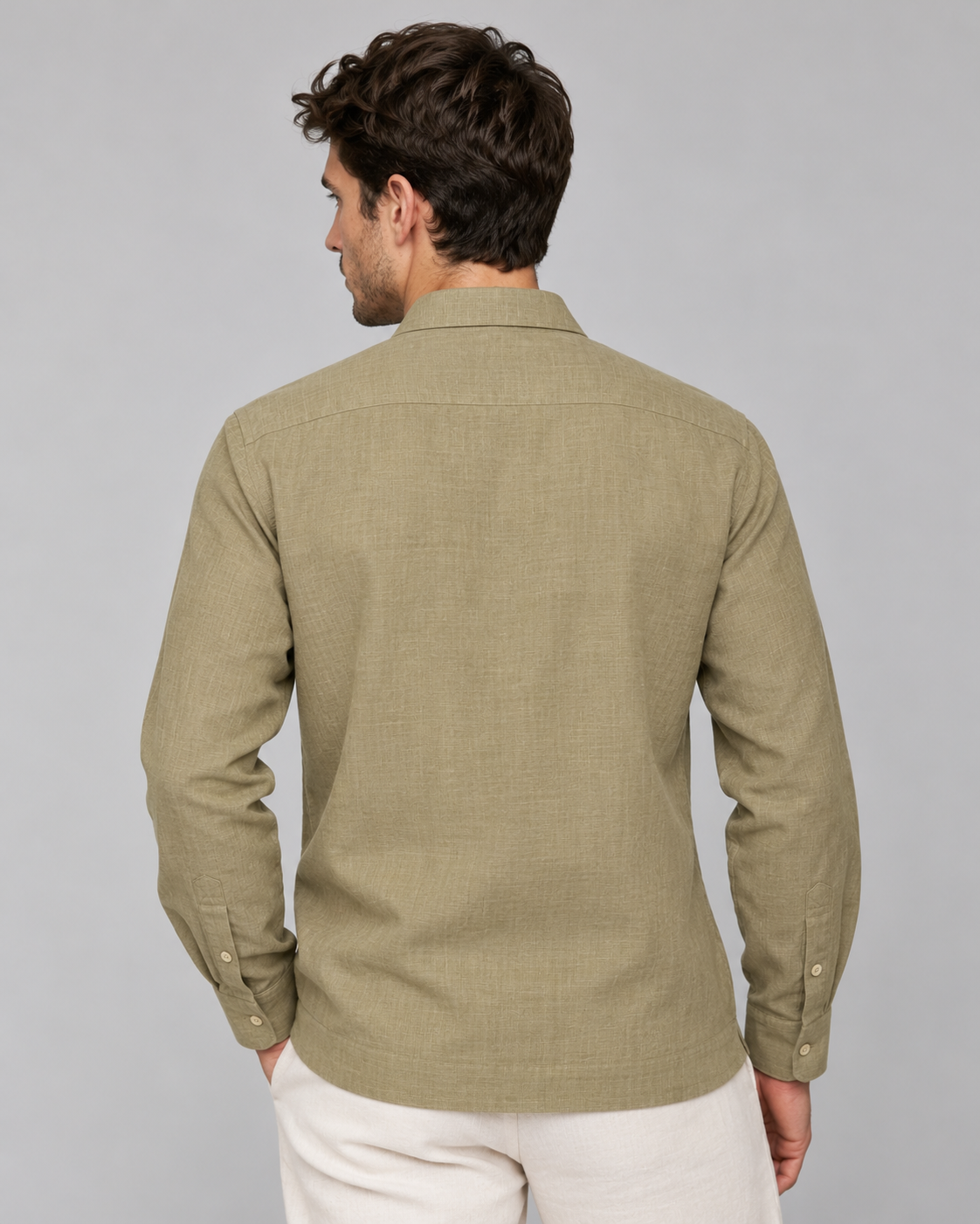 GUAYABERA AZTECA OLIVO MAO