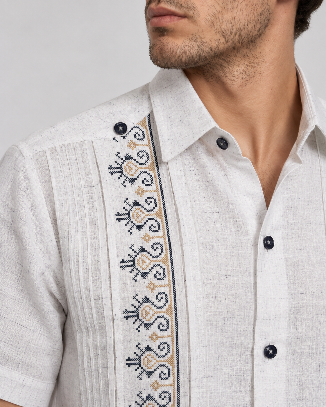 GUAYABERA CARACOL BLANCA
