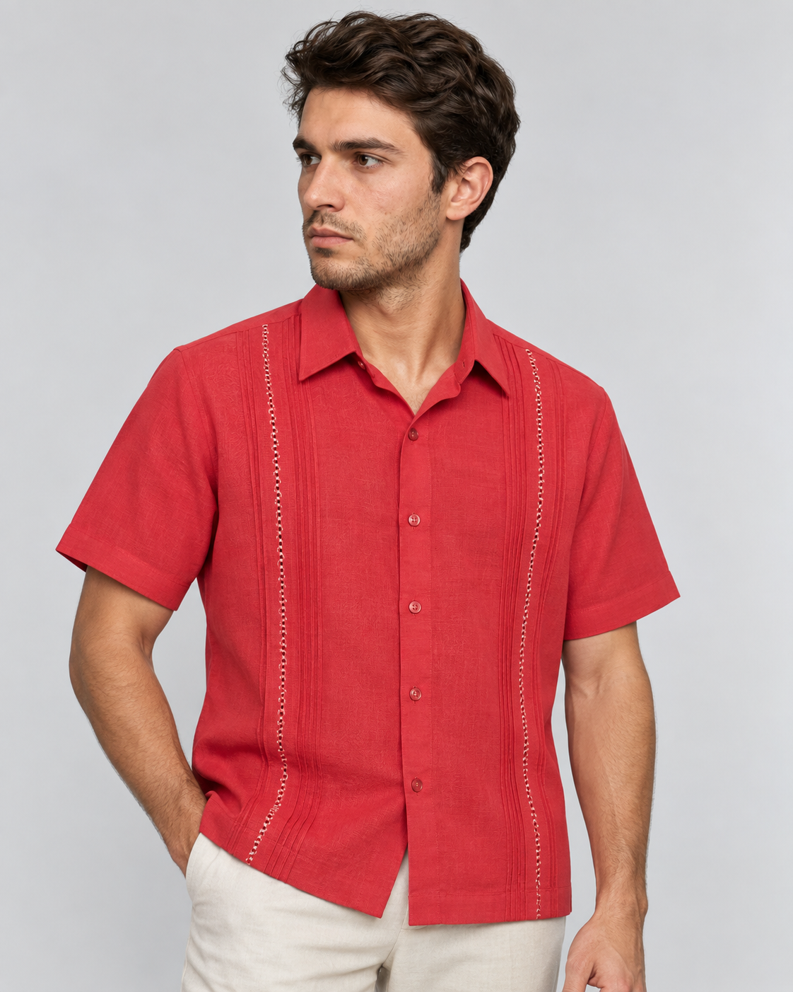 GUAYABERA DIEGO ROJO