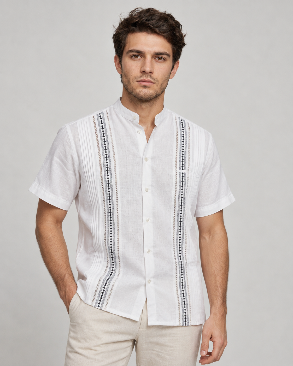 GUAYABERA ERIK BLANCO MAO
