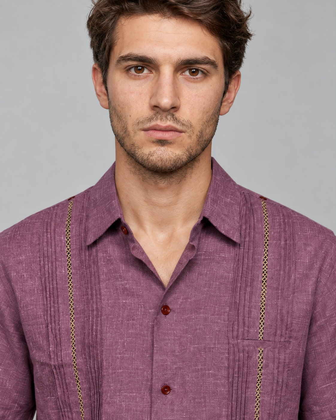 GUAYABERA ESPITA GUINDA