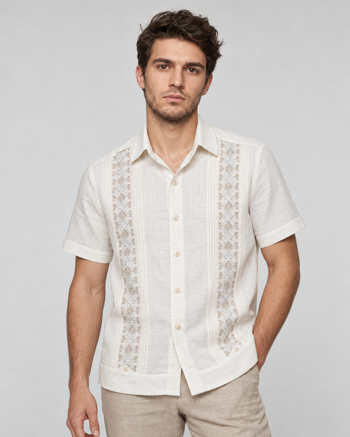 GUAYABERA FRANCO CRUDO