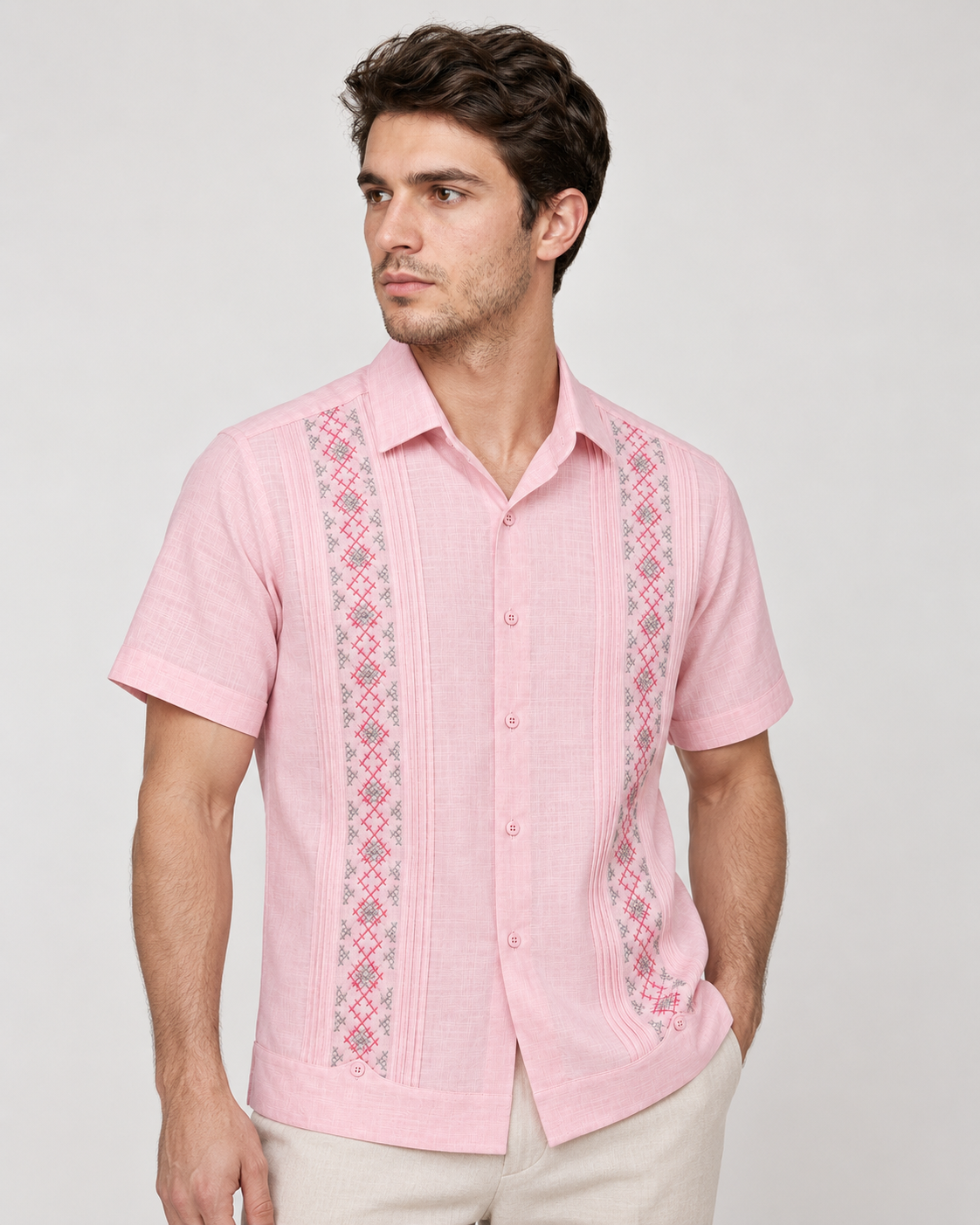 GUAYABERA FRANCO ROSA