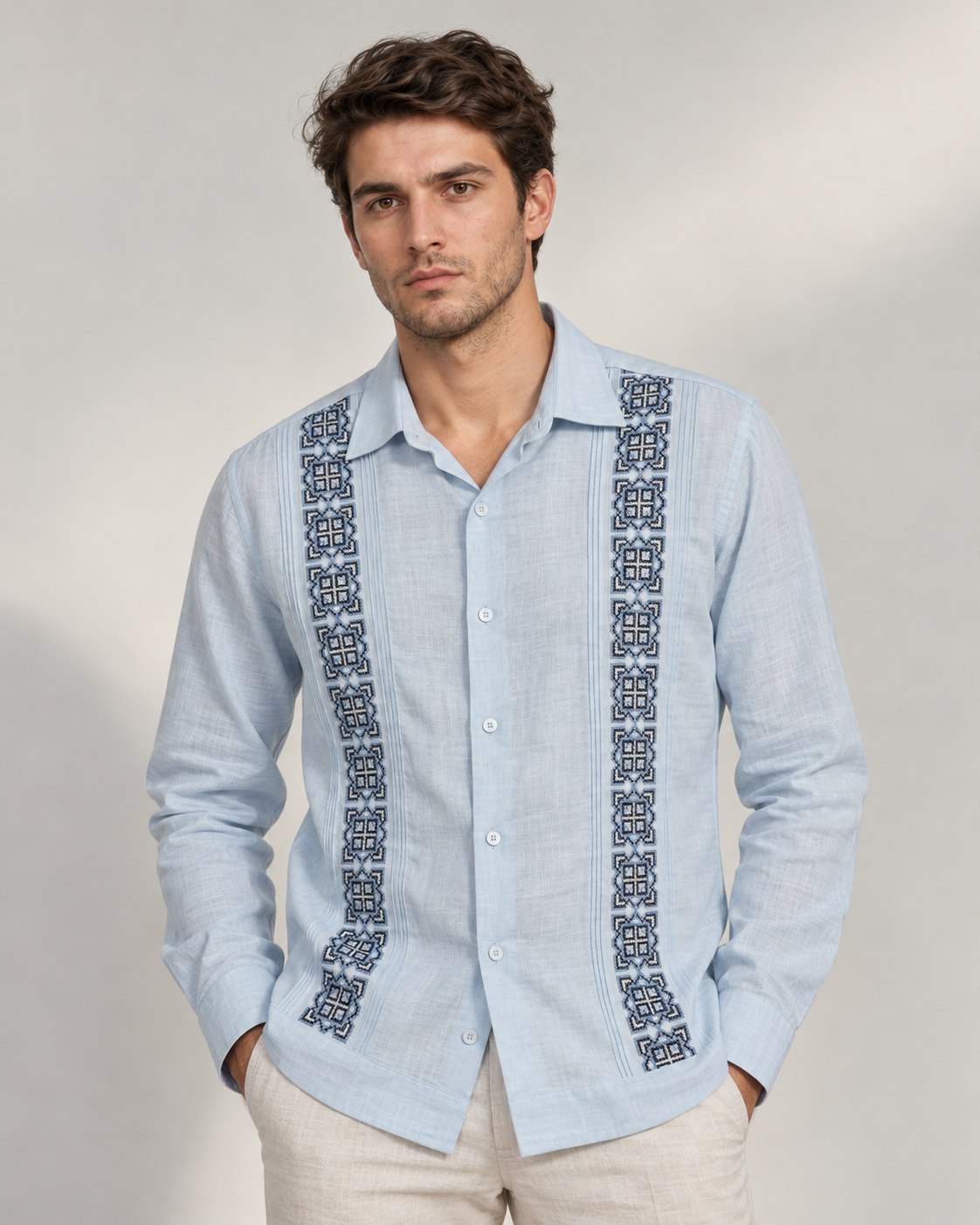 GUAYABERA GIGI CELESTE