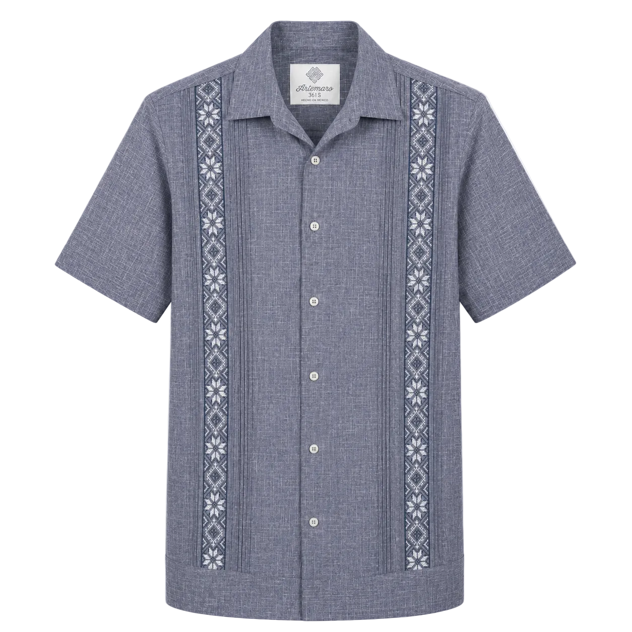 GUAYABERA ANDRÉ GRIS AZULADO