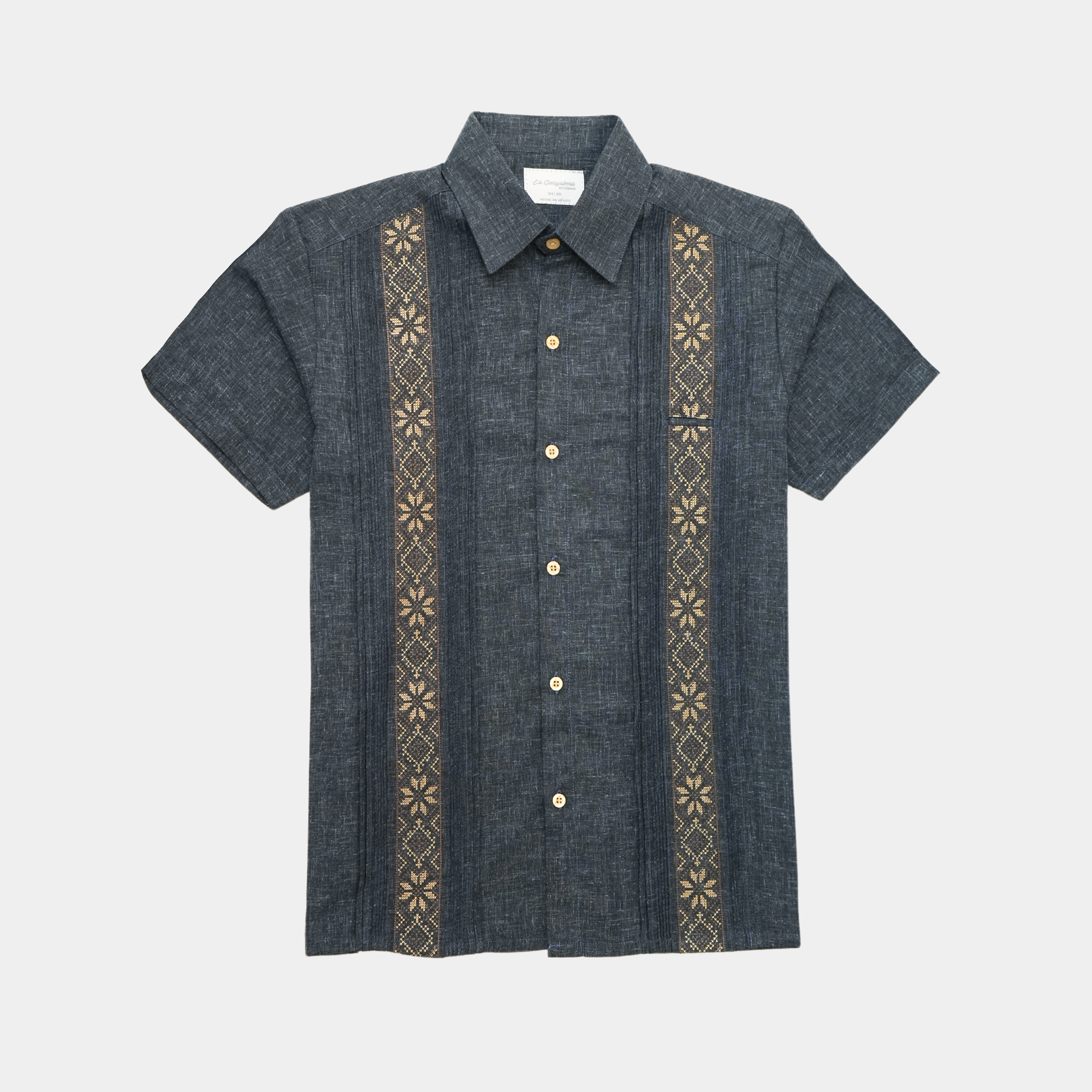 GUAYABERA ANDRÉ MEZCLILLA MANGA CORTA