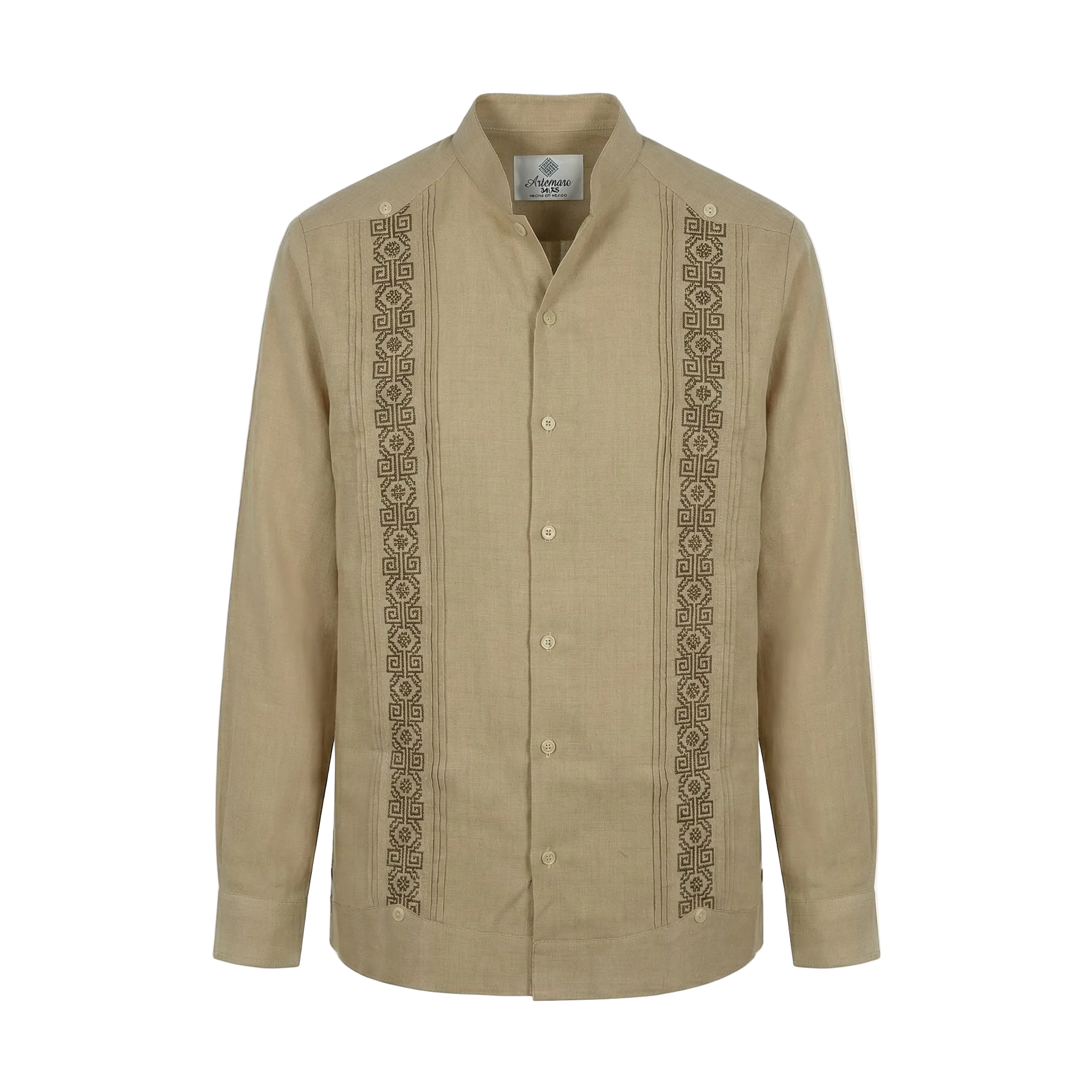 GUAYABERA AZTECA OLIVO MAO