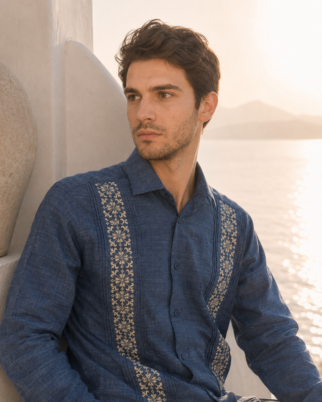 GUAYABERA AZUR MEZCLILLA