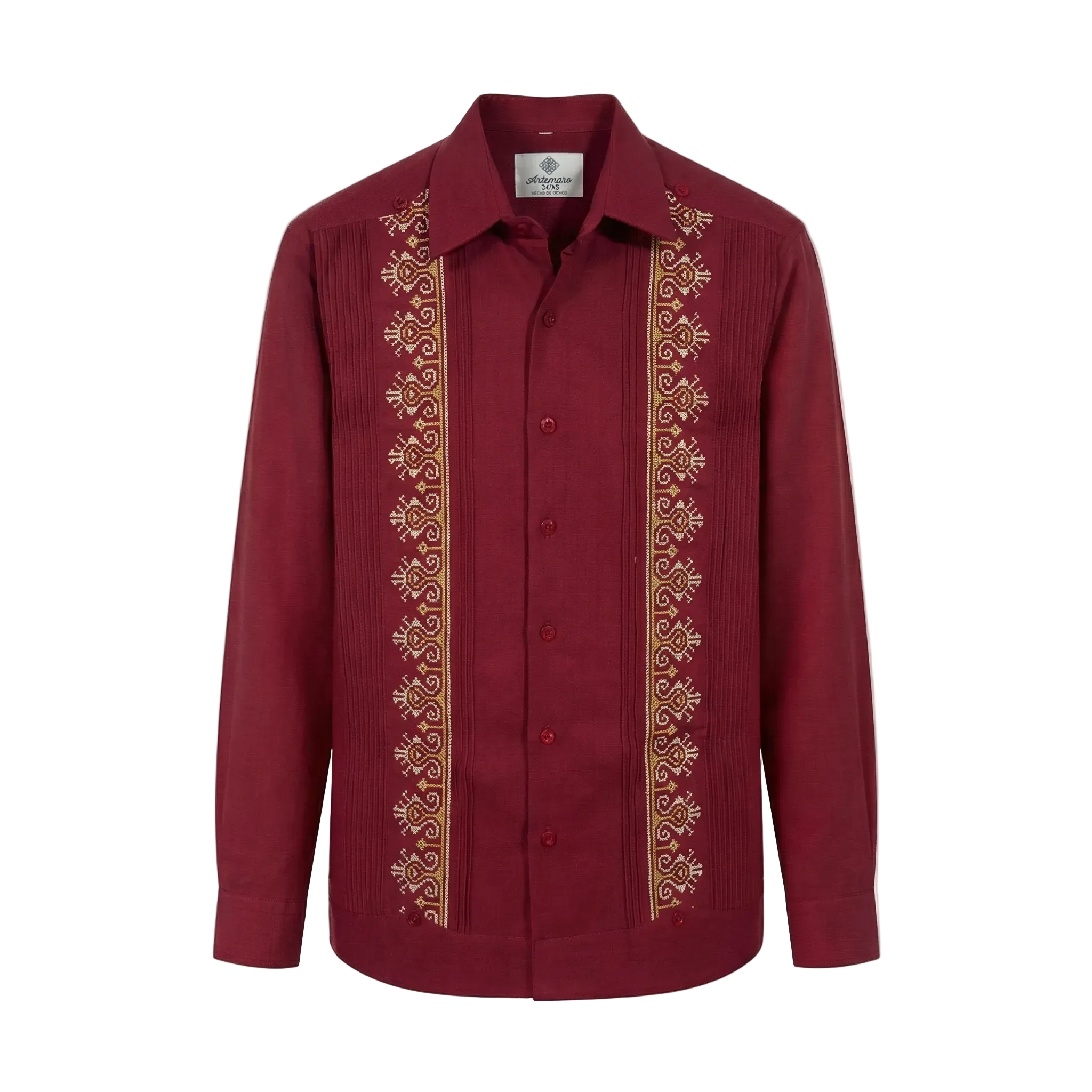 GUAYABERA CARACOL VINO